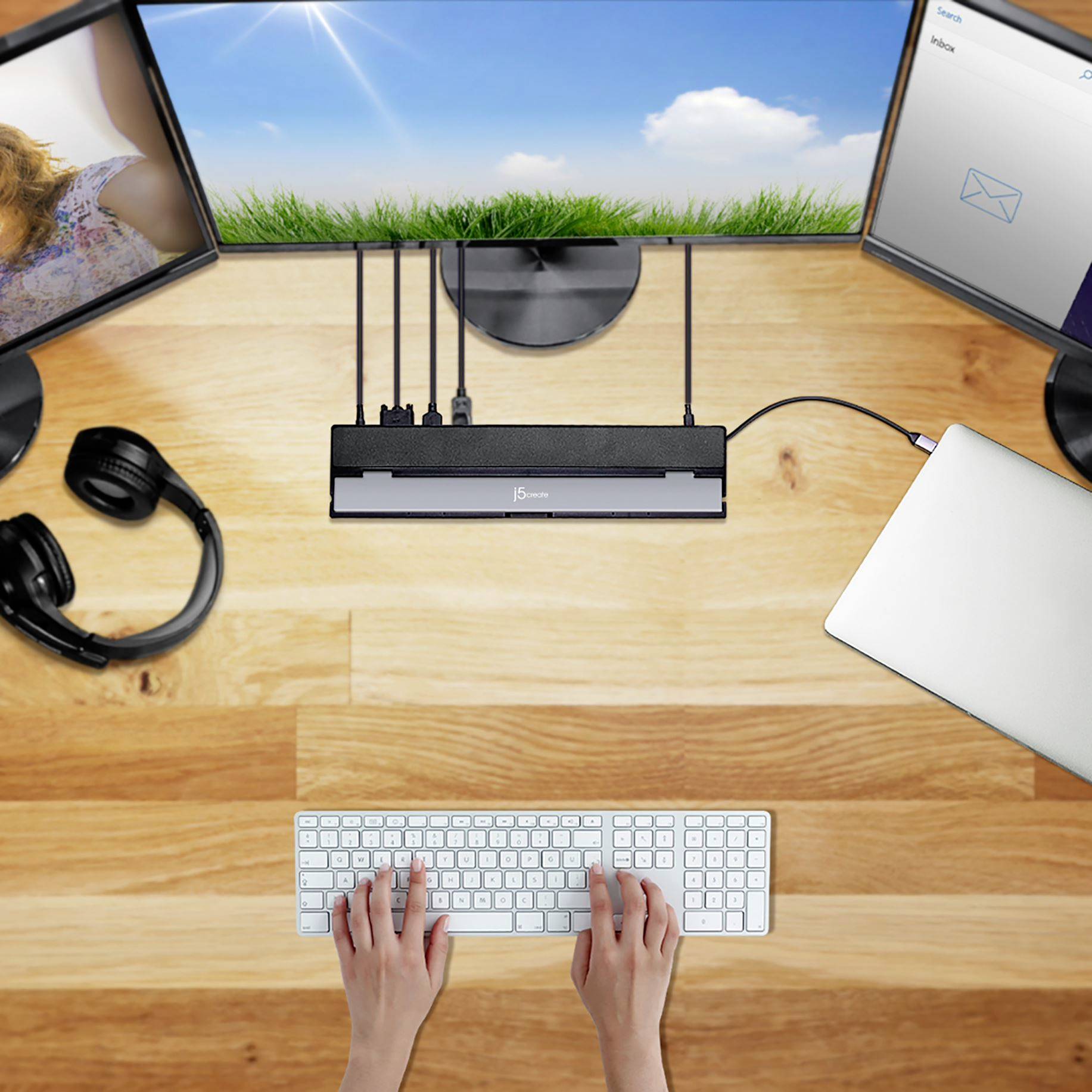 J5create USB-C® Dockingstation Dock Passend für Marke: Universal integrierter Kartenleser, USB-C®