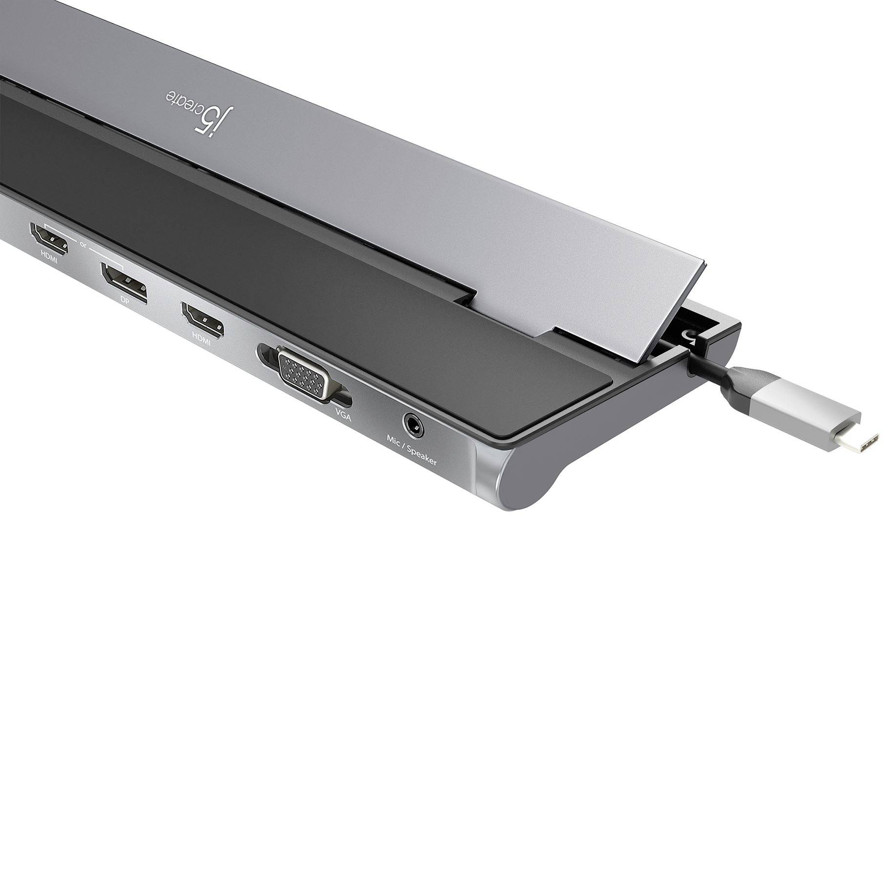 J5create USB-C® Dockingstation Dock Passend für Marke: Universal integrierter Kartenleser, USB-C®