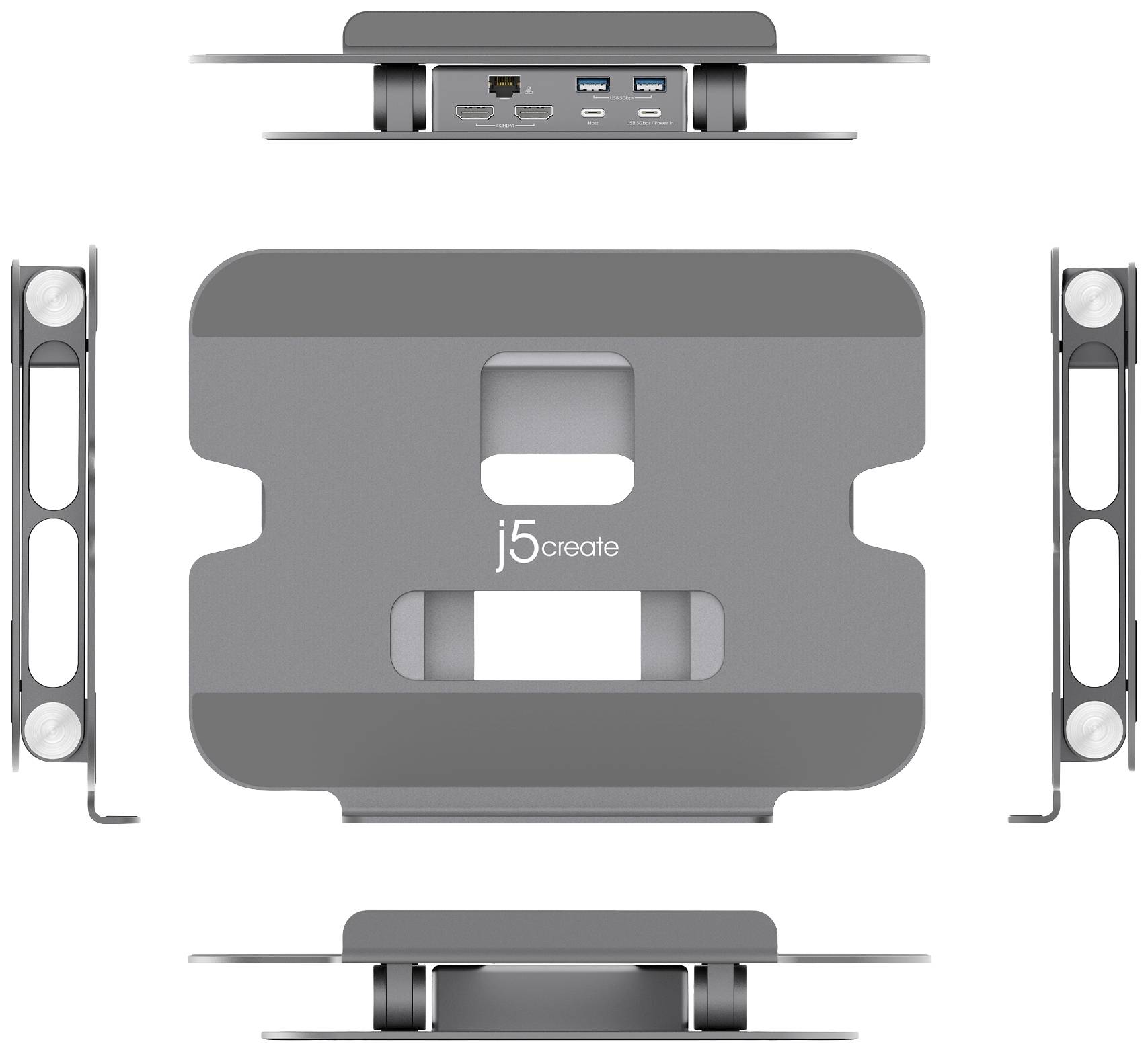 J5create USB-C® Notebook Dockingstation / Ständer JTS427-N Passend für Marke: Universal USB-C® Po