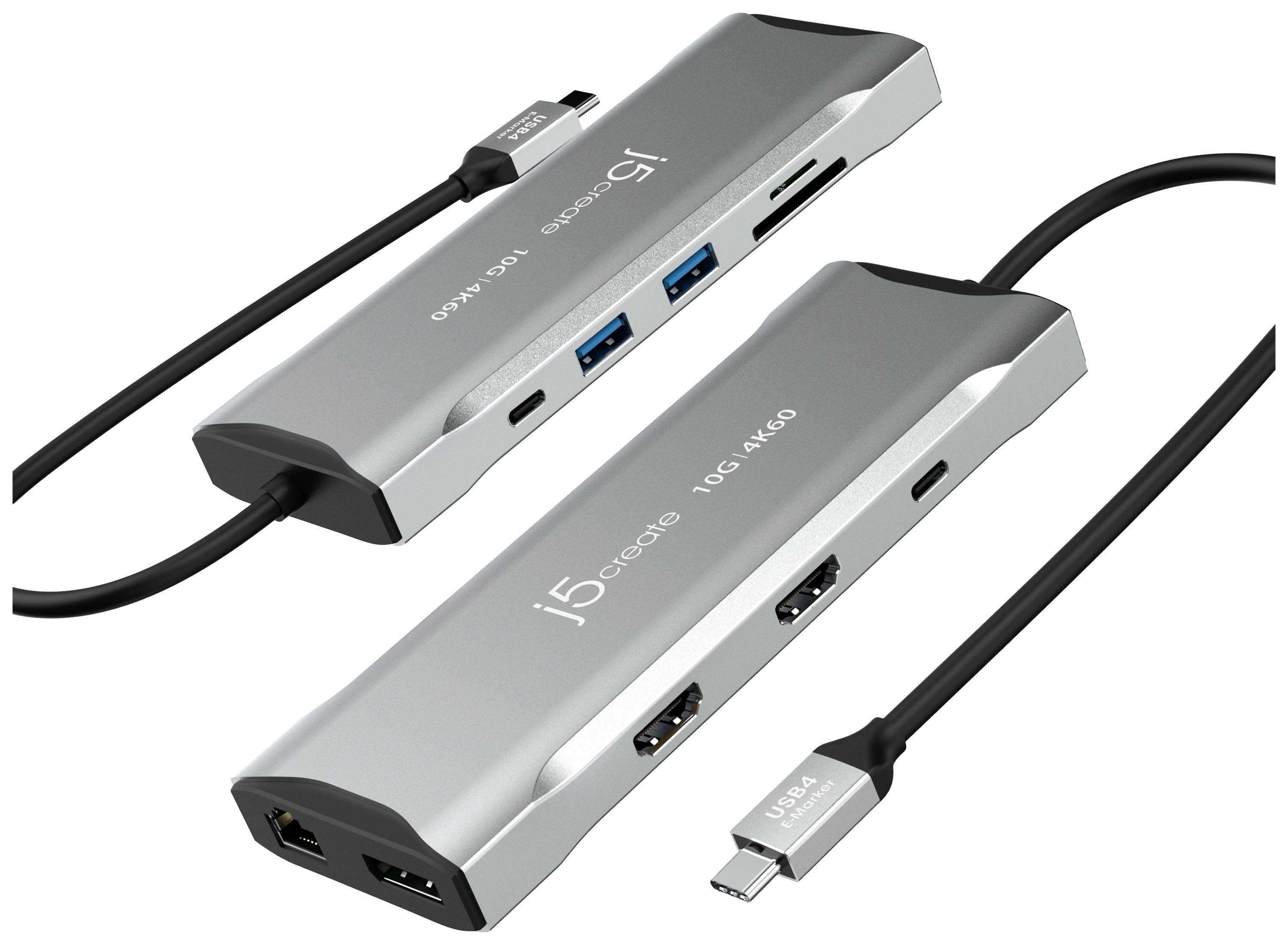 J5create USB-C® Mini-Dockingstation JCD397-N Passend für Marke: Apple, Microsoft integrierter Karte