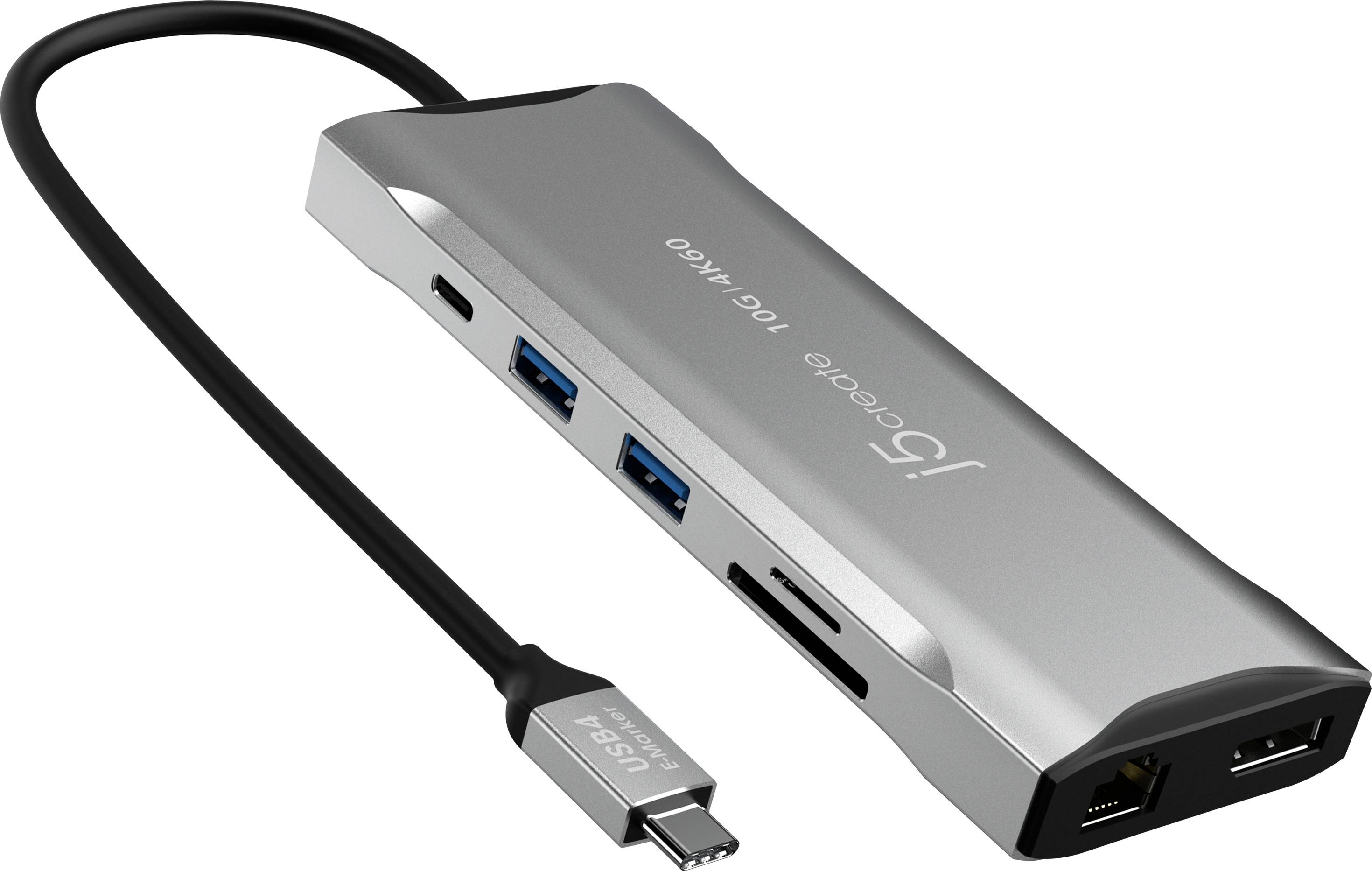 J5create USB-C® Mini-Dockingstation JCD397-N Passend für Marke: Apple, Microsoft integrierter Karte