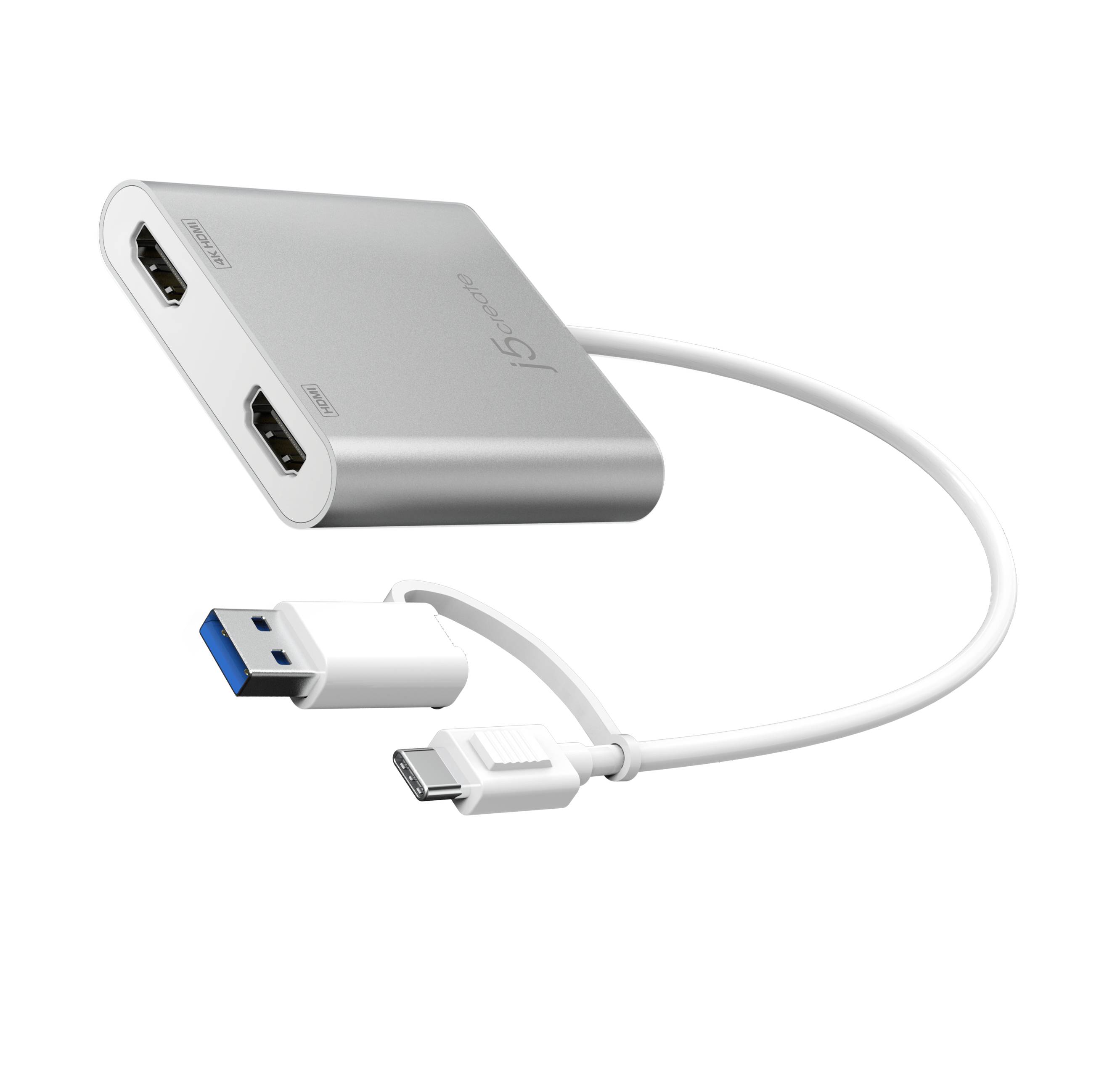 J5create JCA365 USB-C® / USB 3.2 Gen 1 (USB 3.0) Adapter [1x USB-C®, USB 3.2 Gen 1 (USB 3.0) - 2x H