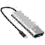 J5create JCD401-N 4 Port USB-C® (USB 3.2 Gen 2) Multiport Hub Silber