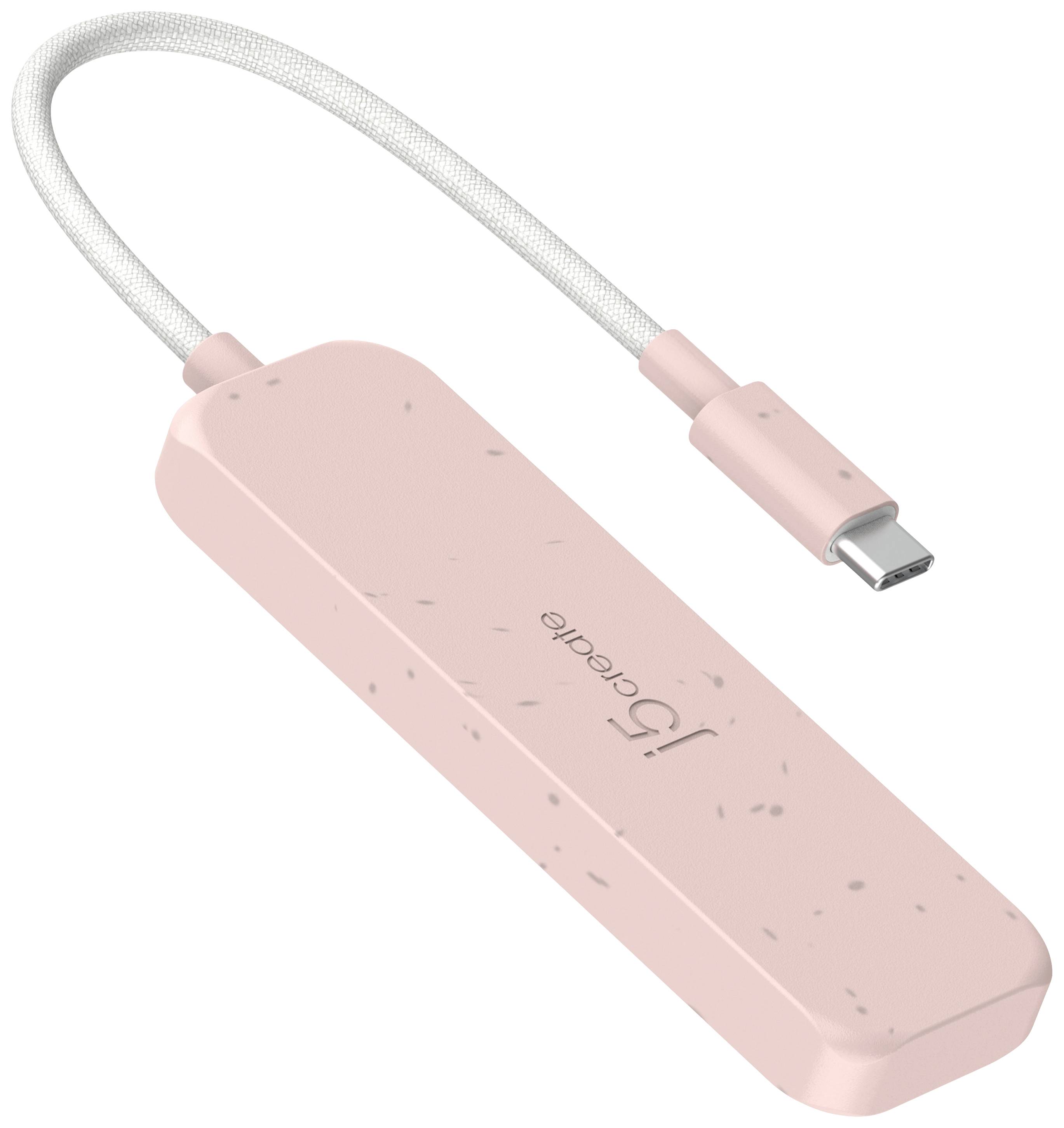 J5create JCH341ER-N 4 Port USB 3.2 Gen 2-Hub Rose