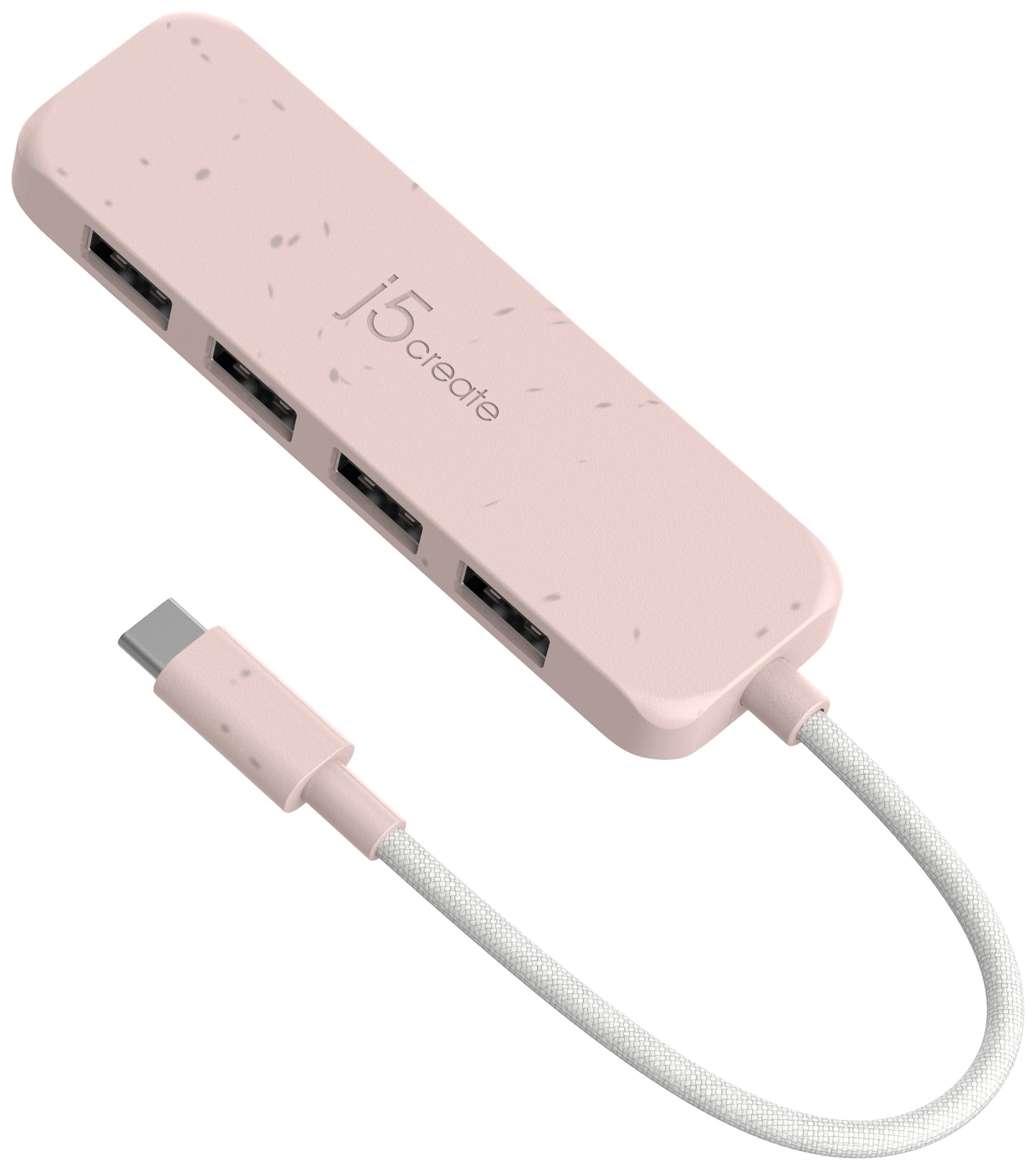 J5create JCH341ER-N 4 Port USB 3.2 Gen 2-Hub Rose