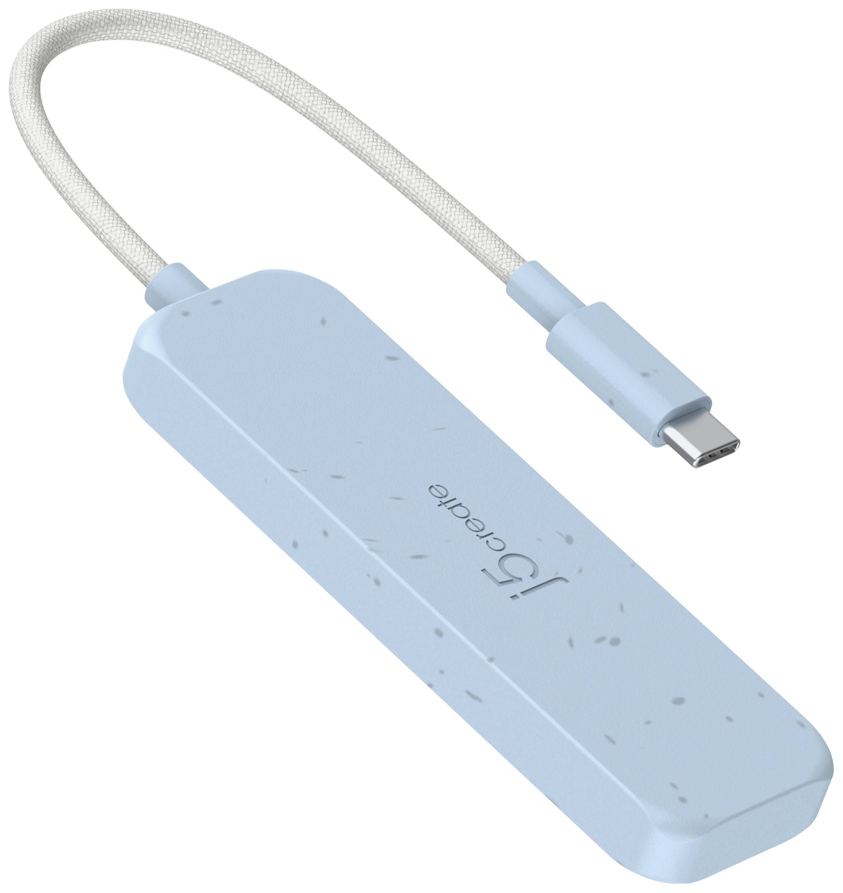 J5create JCH341EC-N 4 Port USB 3.2 Gen 2-Hub Cyan