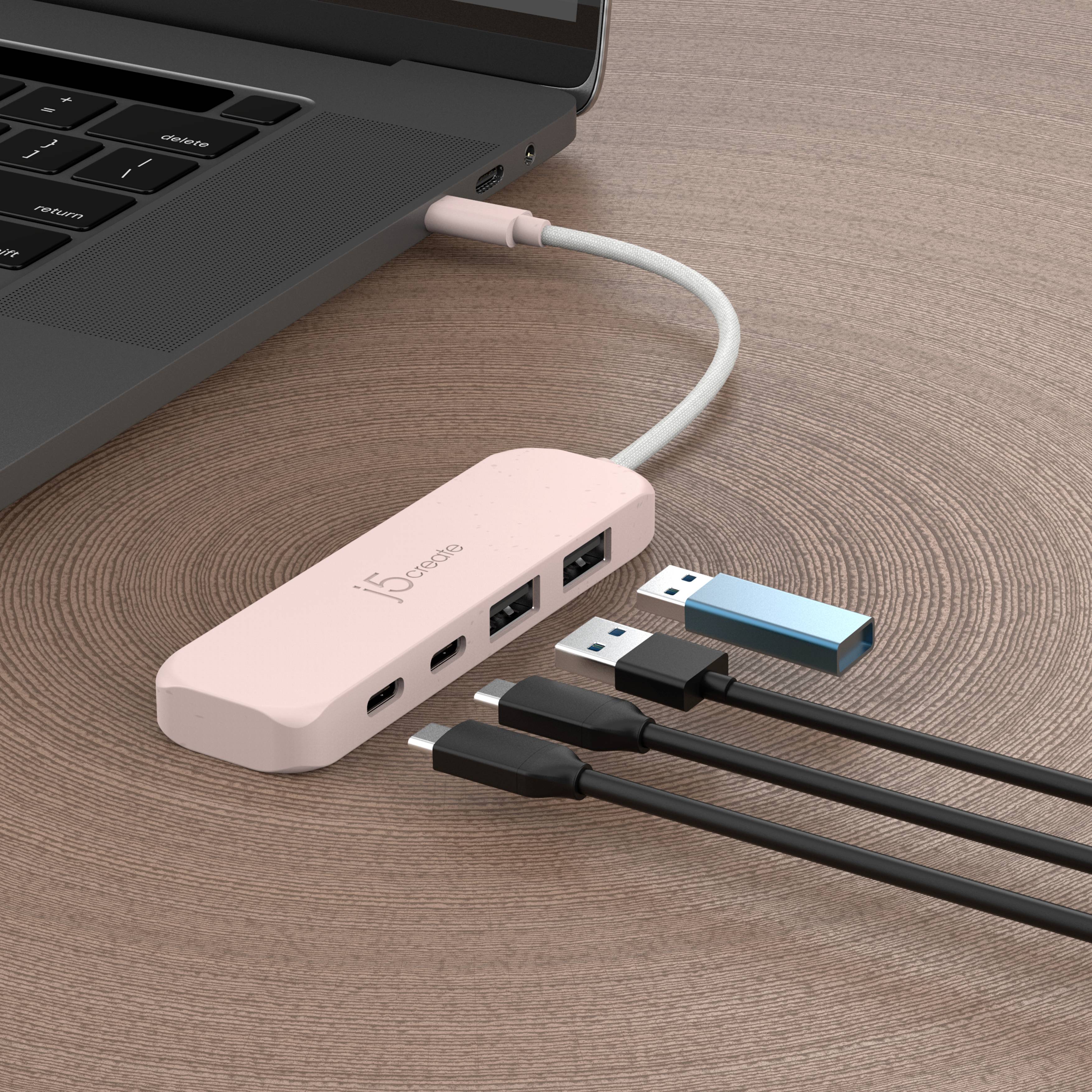 J5create JCH342ER-N USB 3.2 Gen 2-Hub Rose