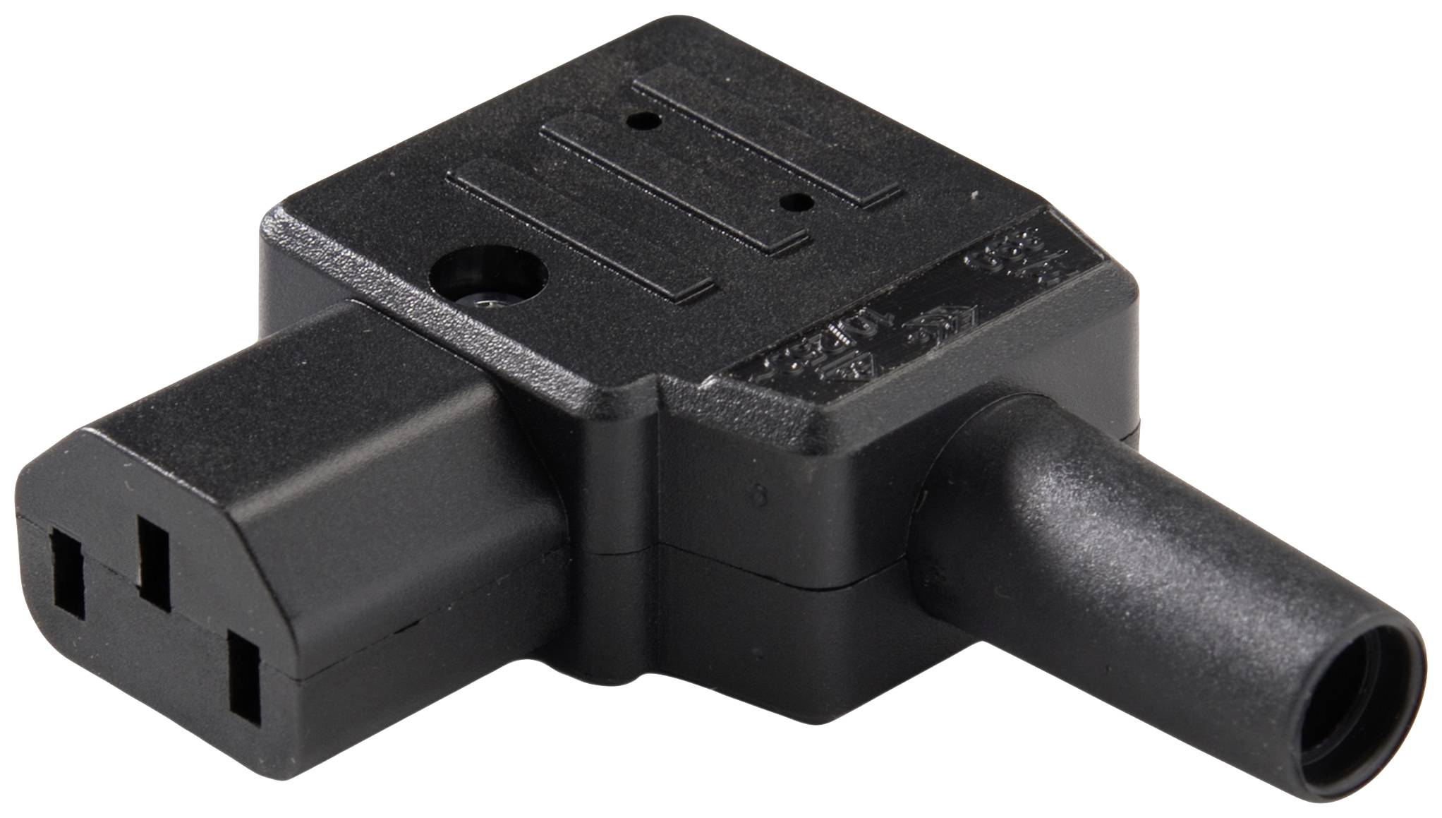 Martin Kaiser 890/sw Kaltgeräte-Steckverbinder Stecker, gewinkelt 10 A Schwarz
