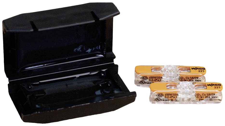 CellPack 449749 EASY-PROTECT/Inline/2/4 Gelbox für Verbindungsklemmen flexibel: 0.2-4mm² starr: 0.2-4mm² 1 St. Schwarz