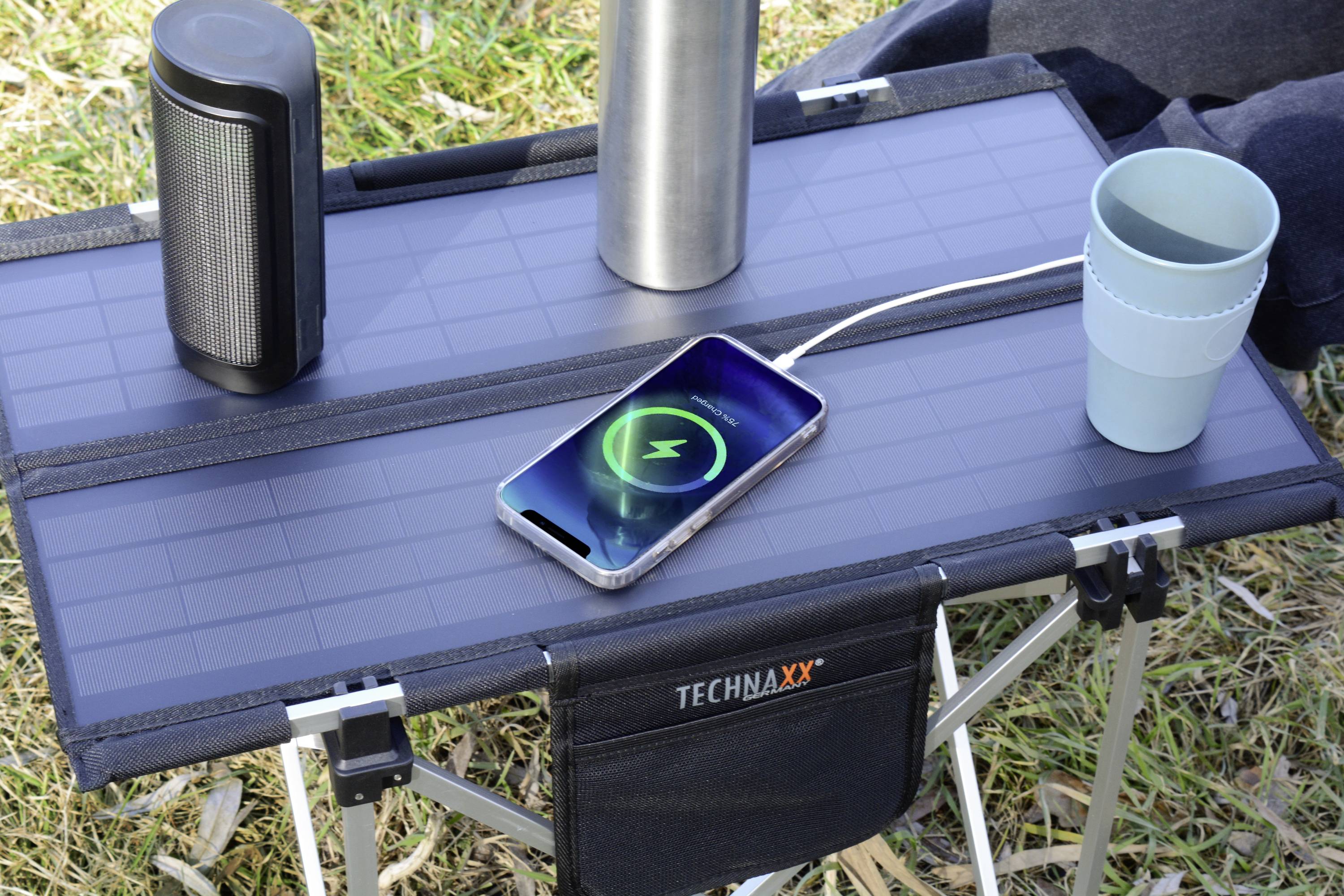 Technaxx Campingtisch TX-251 Camping Tisch Schwarz, Silber 5083 Belastbarkeit (Gewicht) (max.) 5kg