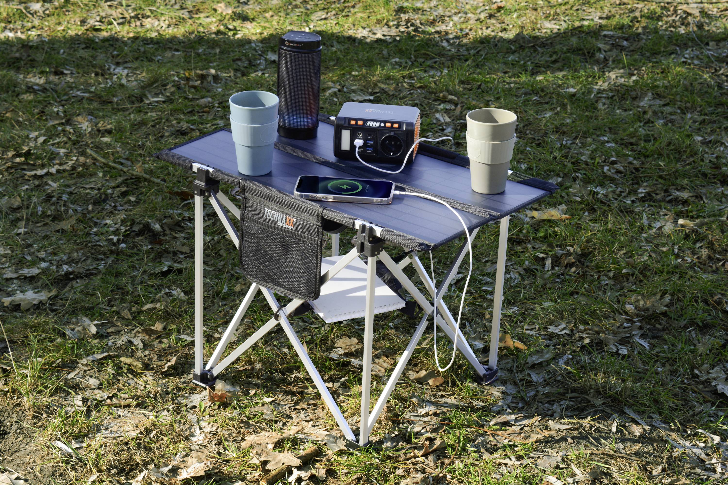 Technaxx Campingtisch TX-251 Camping Tisch Schwarz, Silber 5083 Belastbarkeit (Gewicht) (max.) 5kg