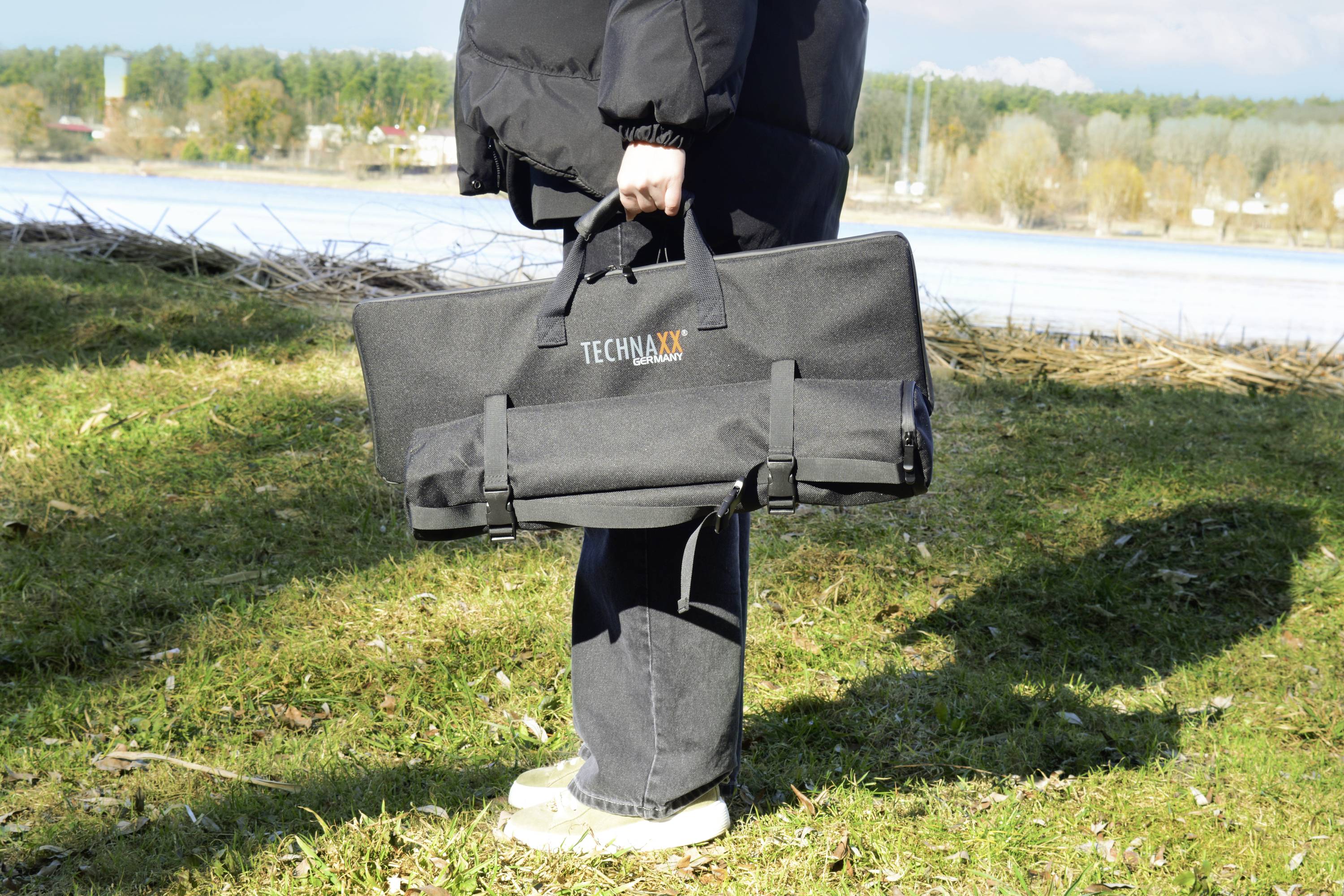 Technaxx Campingtisch TX-251 Camping Tisch Schwarz, Silber 5083 Belastbarkeit (Gewicht) (max.) 5kg