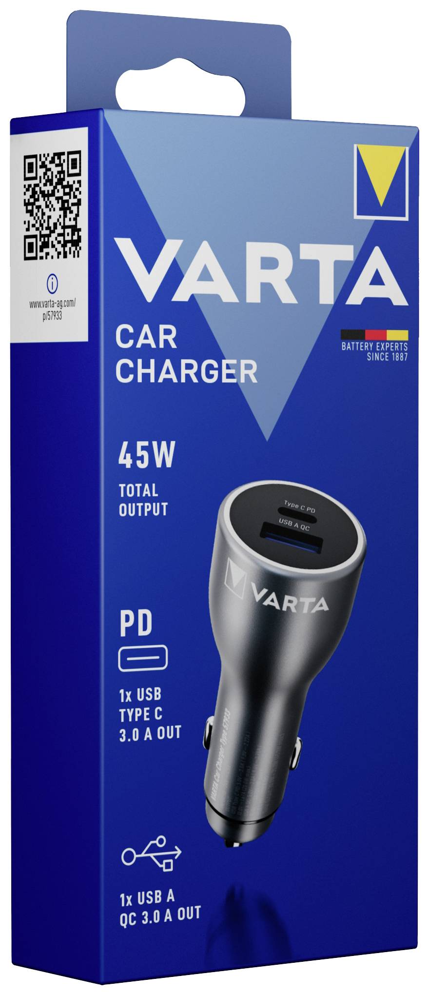 Varta Car Charger Belastbarkeit Strom max.=3A 12/24V