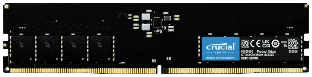 Crucial CT32G56C46U5 PC-Arbeitsspeicher Modul Retail DDR5 32GB 1 x 32GB on-die ECC 5600MHz 288pin DIMM CL46 CT32G56C46U5
