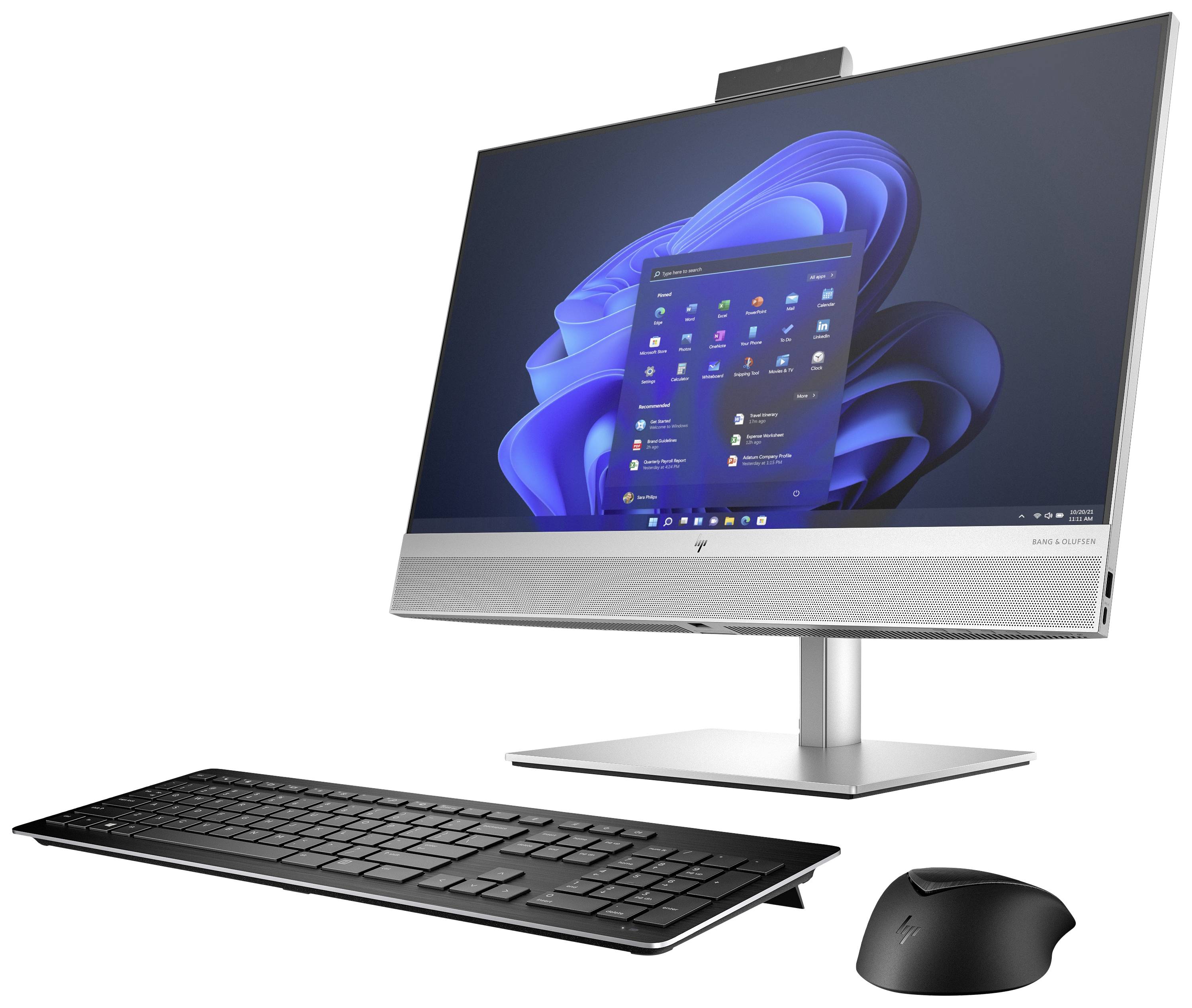 Ein Desktop-Computer mit Monitor, Tastatur und Maus. Auf dem Bildschirm ist die Benutzeroberfläche eines Betriebssystems sichtbar.