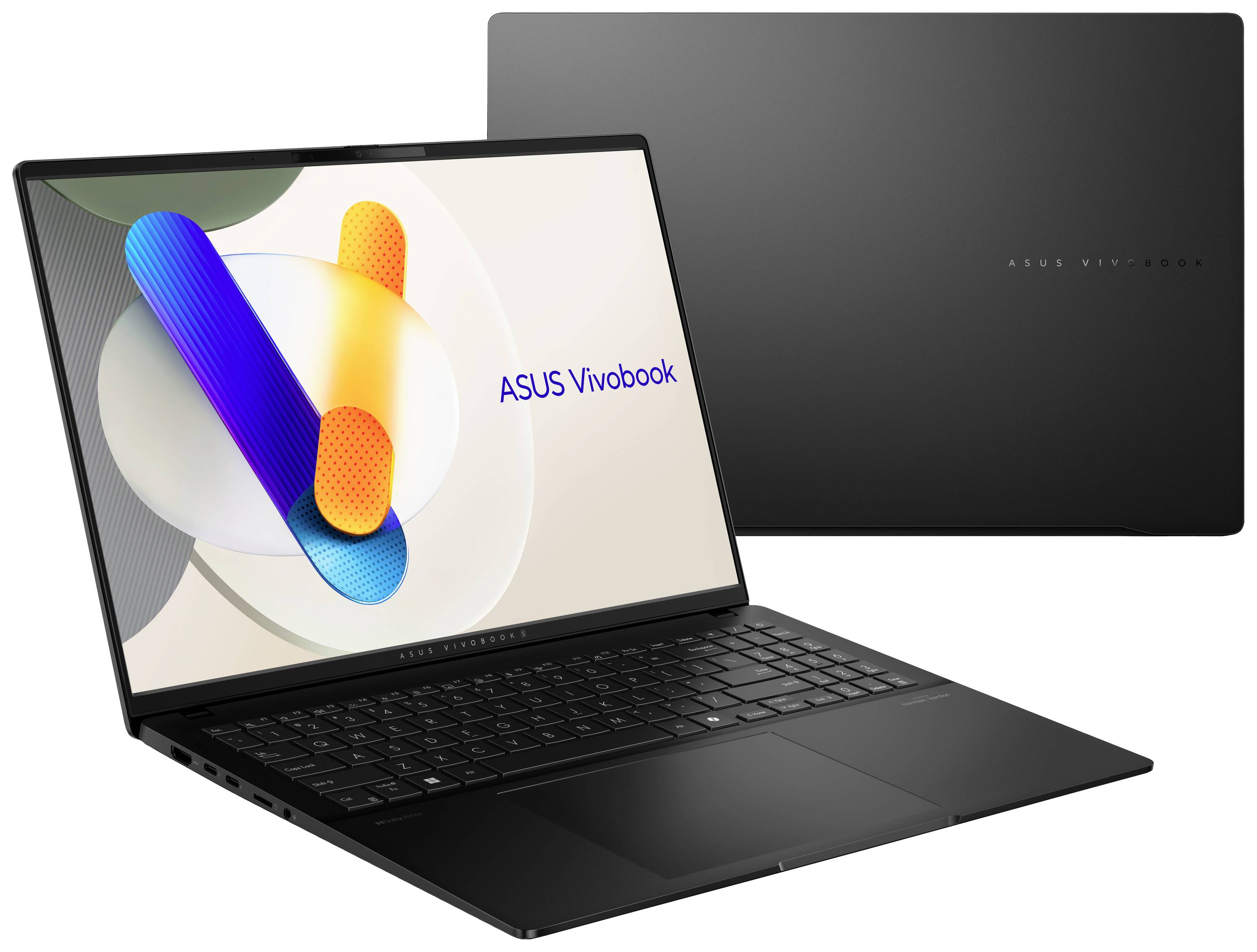 Asus Notebook Vivobook S 16 40.6 cm (16 Zoll) Intel® Core™ Ultra 9 185H 16 GB RAM 1 TB SSD Deutsch, QWERTZ Schwarz 90NB12E3-M00AE0