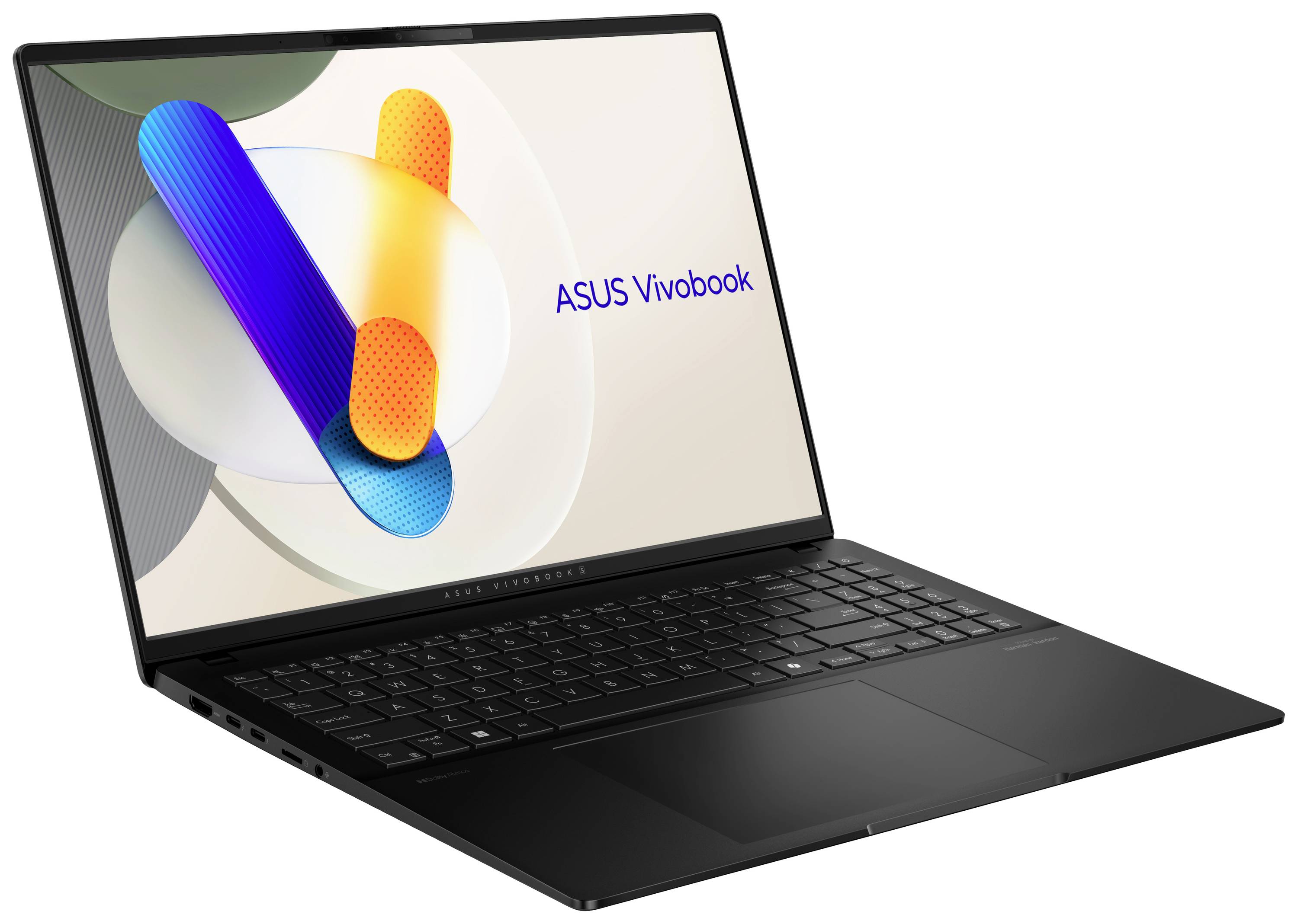 Asus Notebook Vivobook S 16 40.6 cm (16 Zoll) Intel® Core™ Ultra 9 185H 16 GB RAM 1 TB SSD Deutsch, QWERTZ Schwarz 90NB12E3-M00AE0
