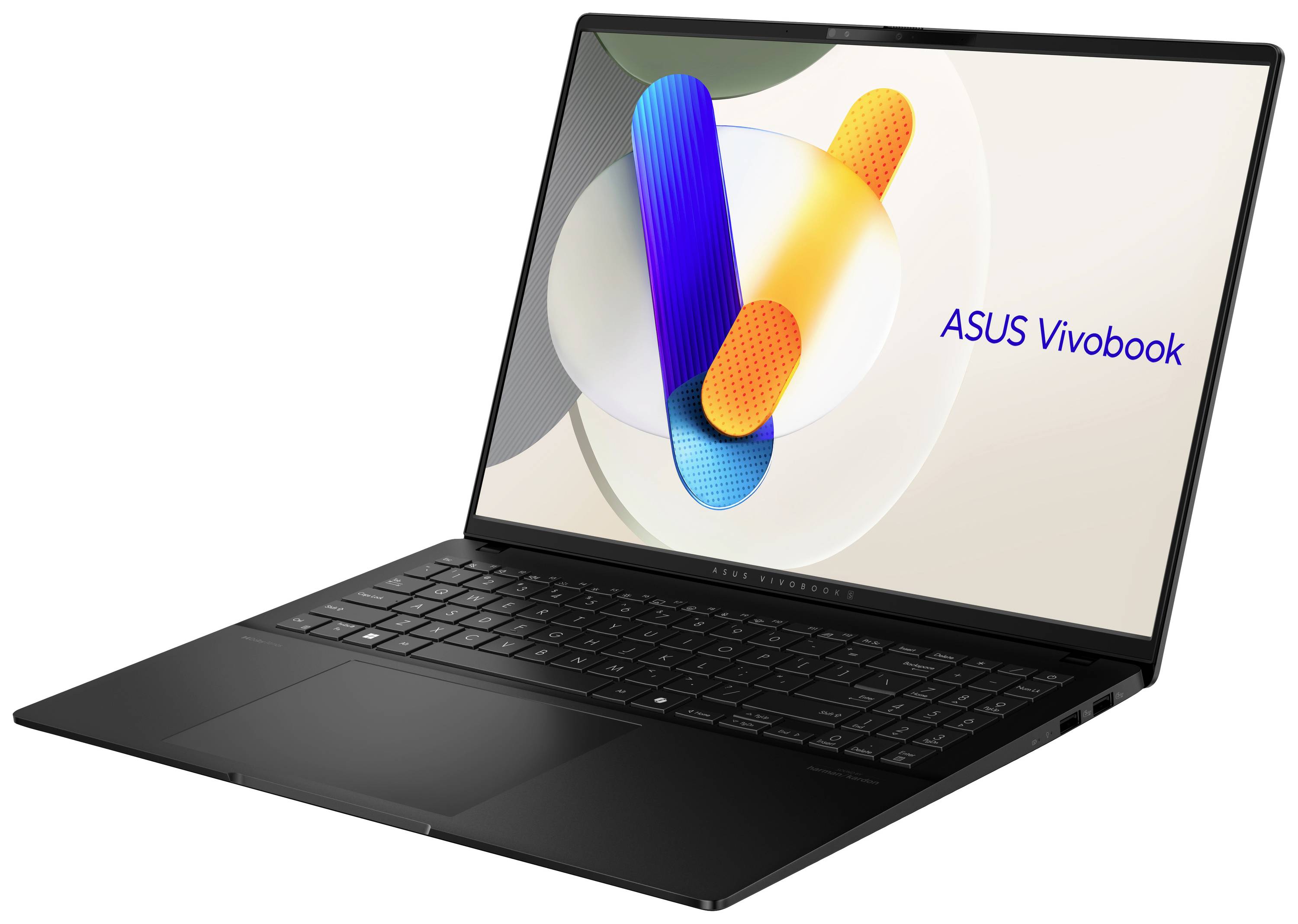 Asus Notebook Vivobook S 16 40.6 cm (16 Zoll) Intel® Core™ Ultra 9 185H 16 GB RAM 1 TB SSD Deutsch, QWERTZ Schwarz 90NB12E3-M00AE0