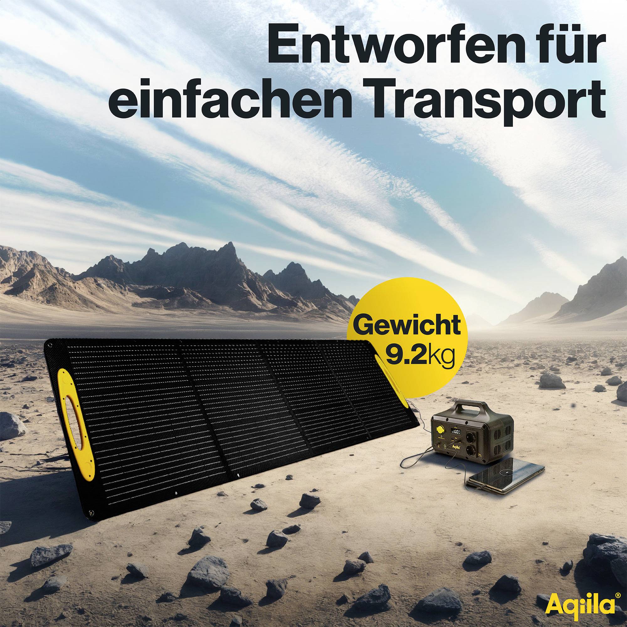 Aqiila SUNBIRD P200 AQSO200SUN010 Solar-Ladegerät Ladestrom Solarzelle 9.75A 200W