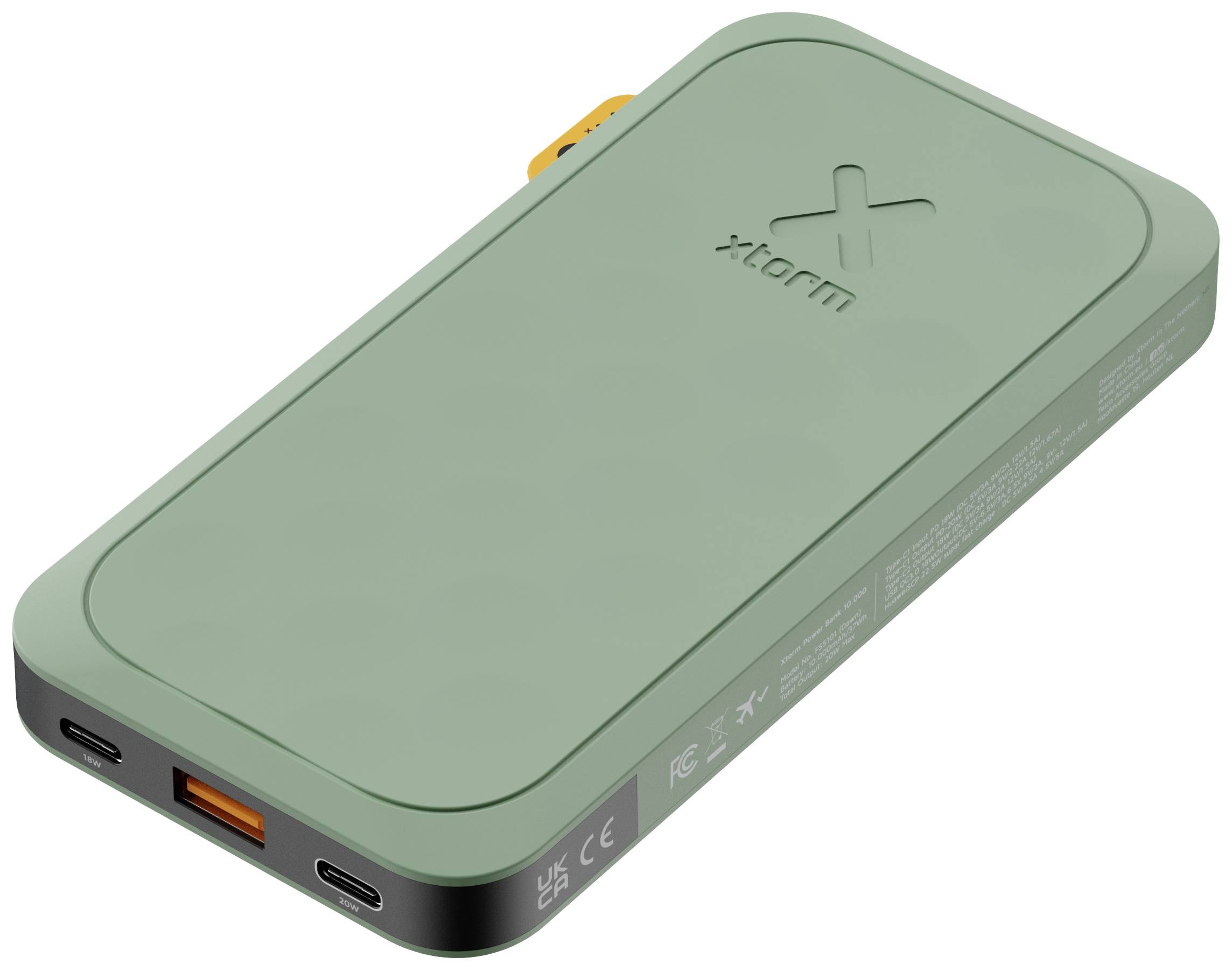 XTORM FS5103 USB-C® Akku 10000 mAh LiPo USB-A, USB-C® Salbei-Grün