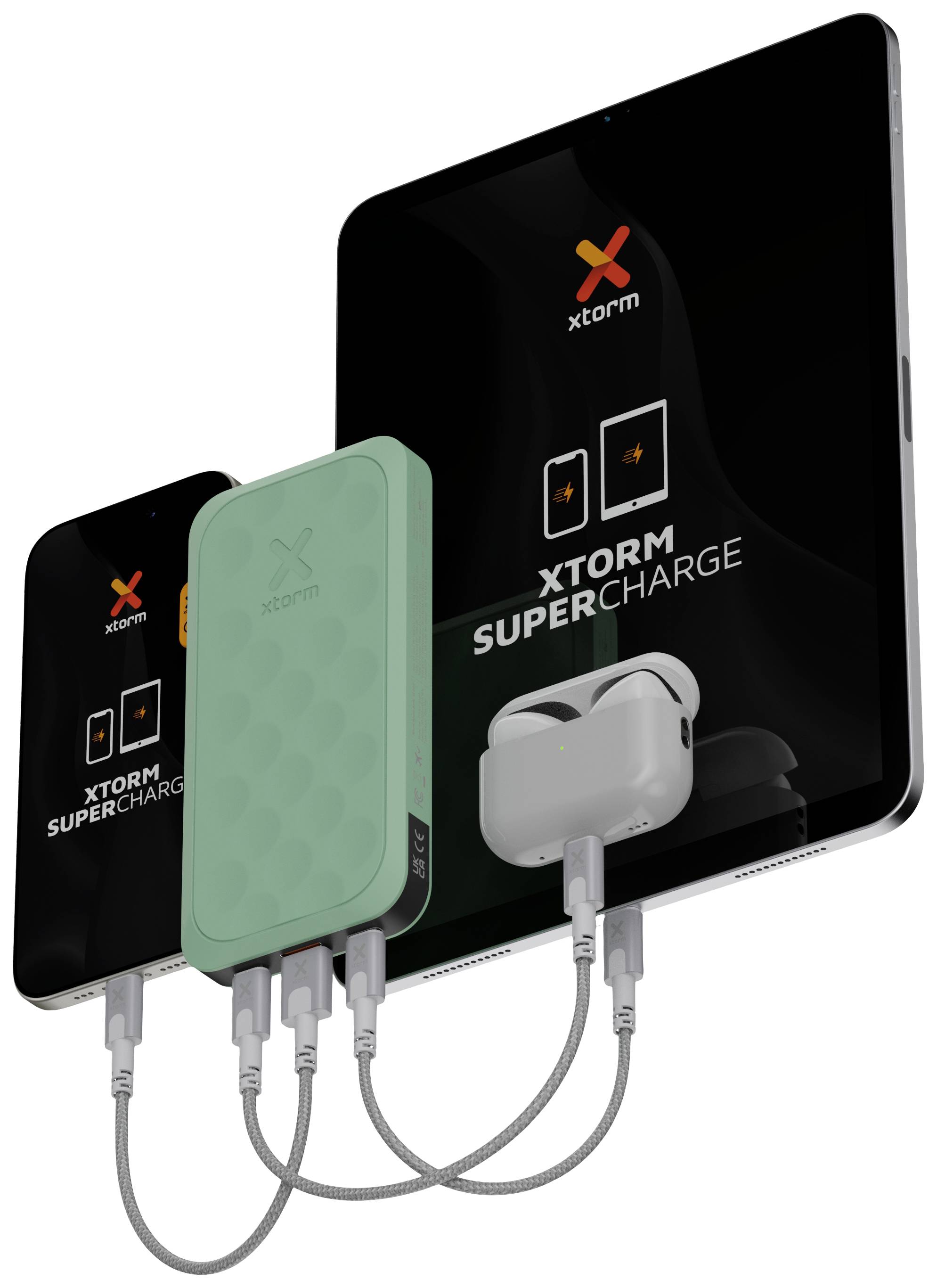 XTORM FS5103 USB-C® Akku 10000 mAh LiPo USB-A, USB-C® Salbei-Grün