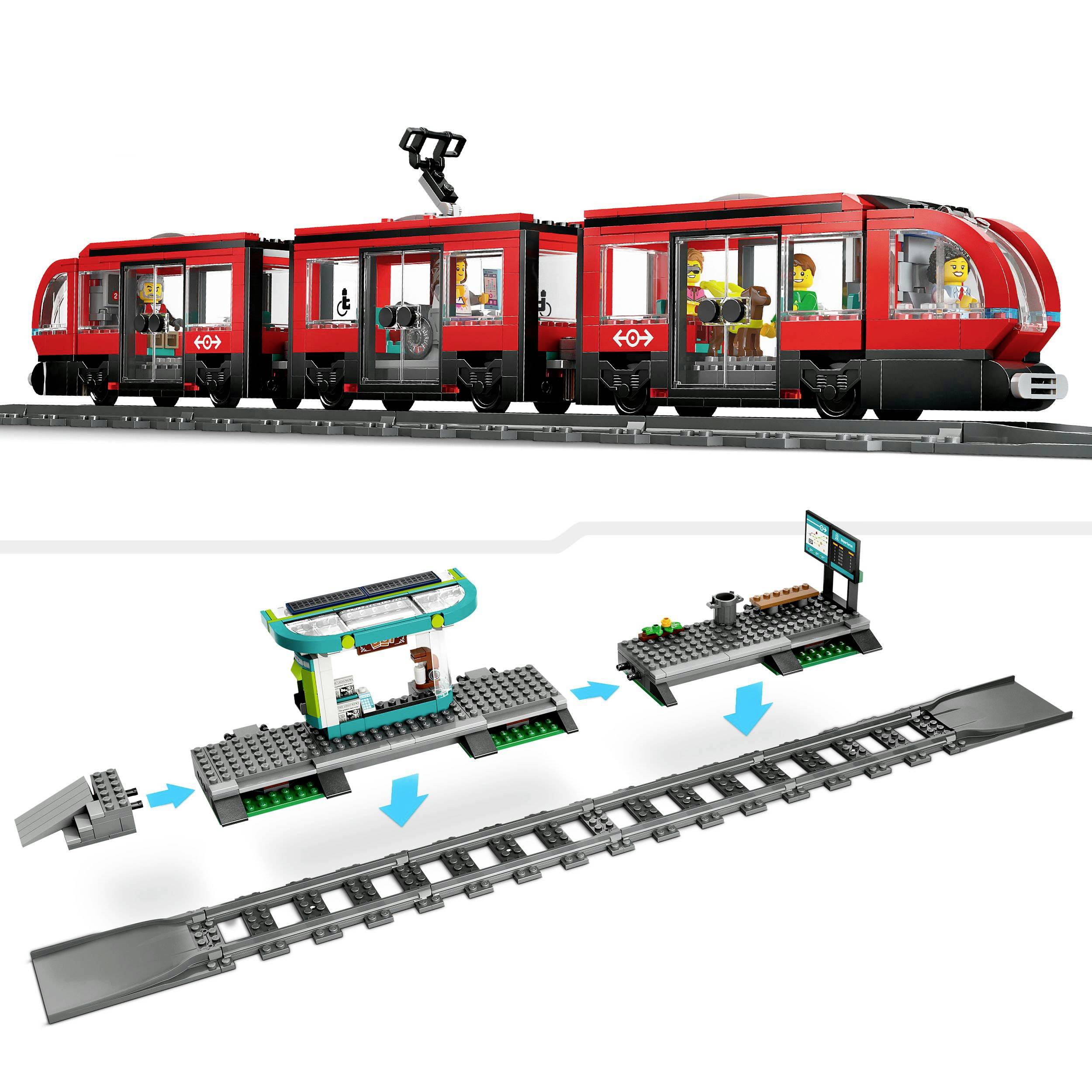 60423 LEGO® CITY Straßenbahn mit Haltestelle
