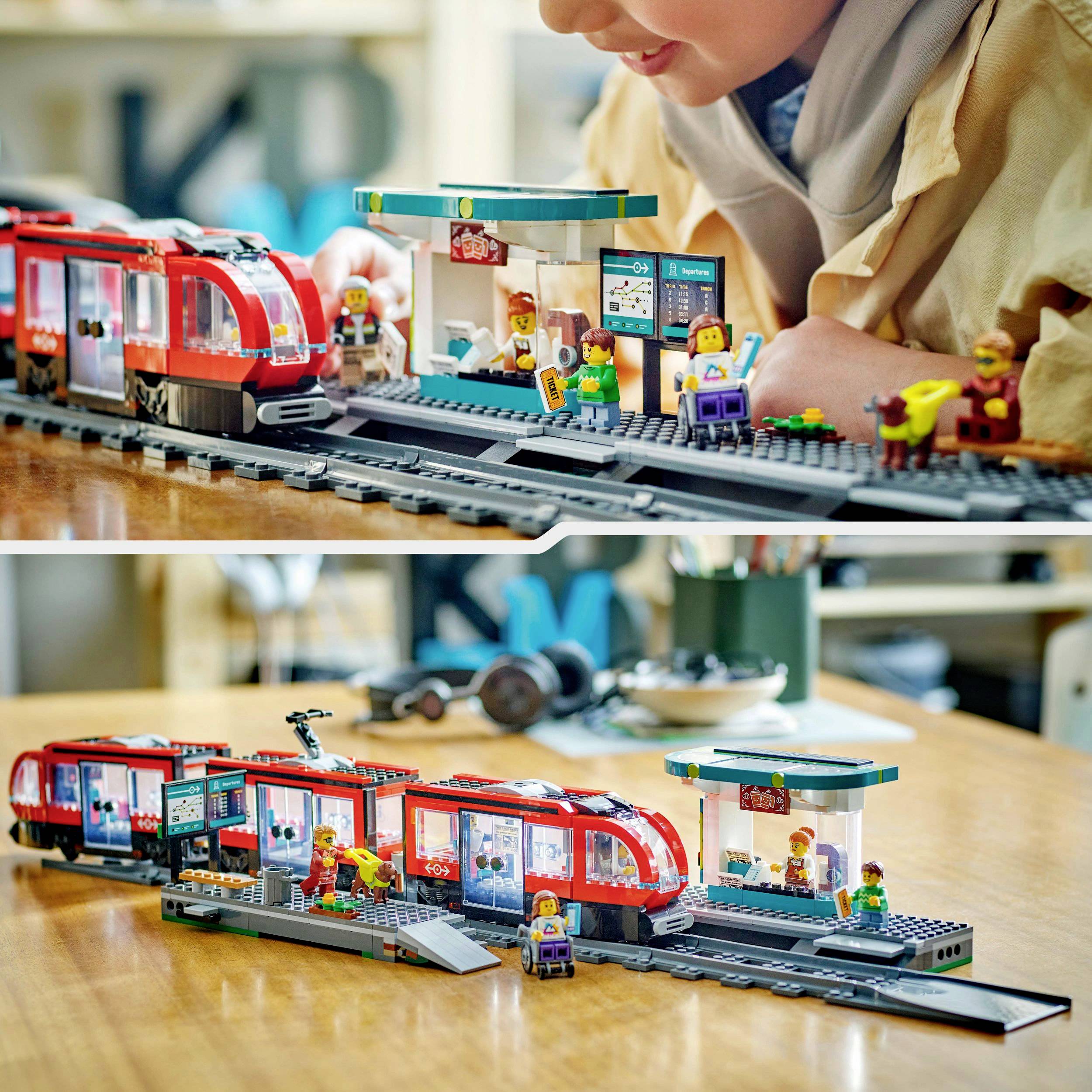 60423 LEGO® CITY Straßenbahn mit Haltestelle