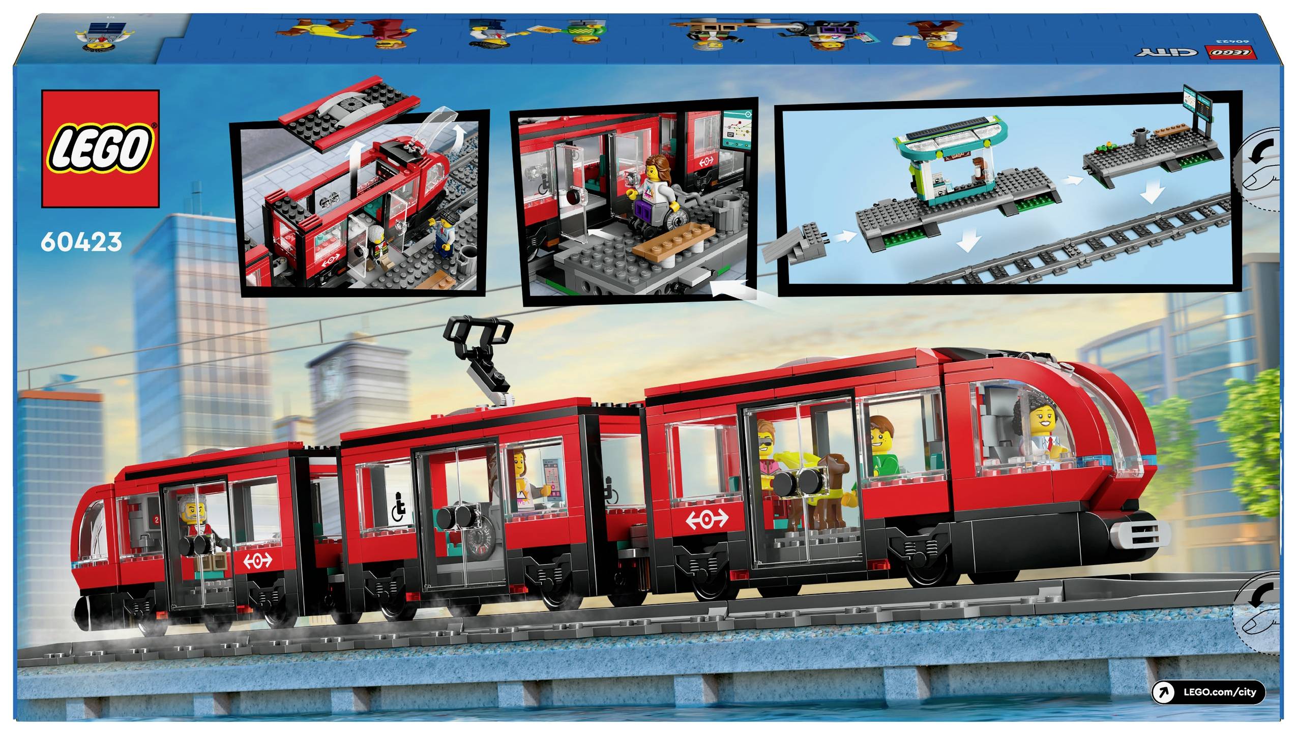 60423 LEGO® CITY Straßenbahn mit Haltestelle