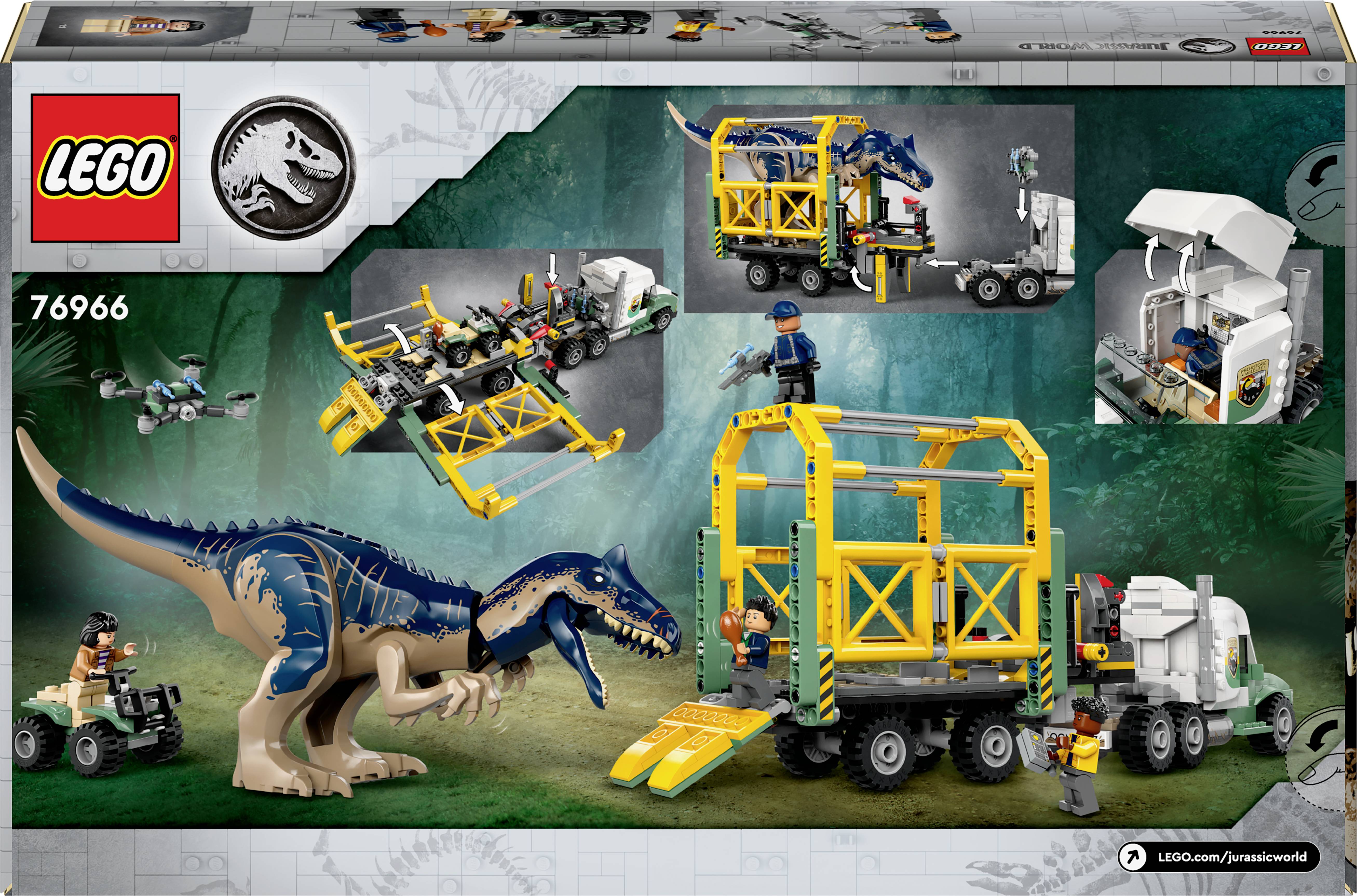 76966 LEGO® JURASSIC WORLD™ Dinosaurier-Missionen: Allosaurus-Transporter