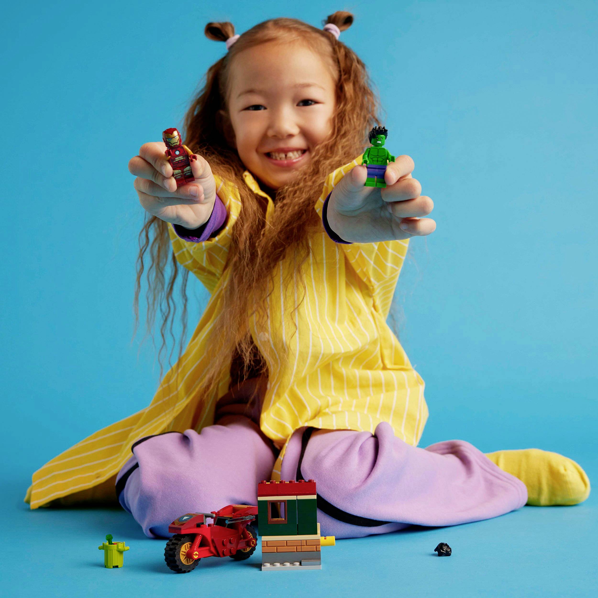 76287 LEGO® MARVEL SUPER HEROES Iron Man mit Bike und der Hulk