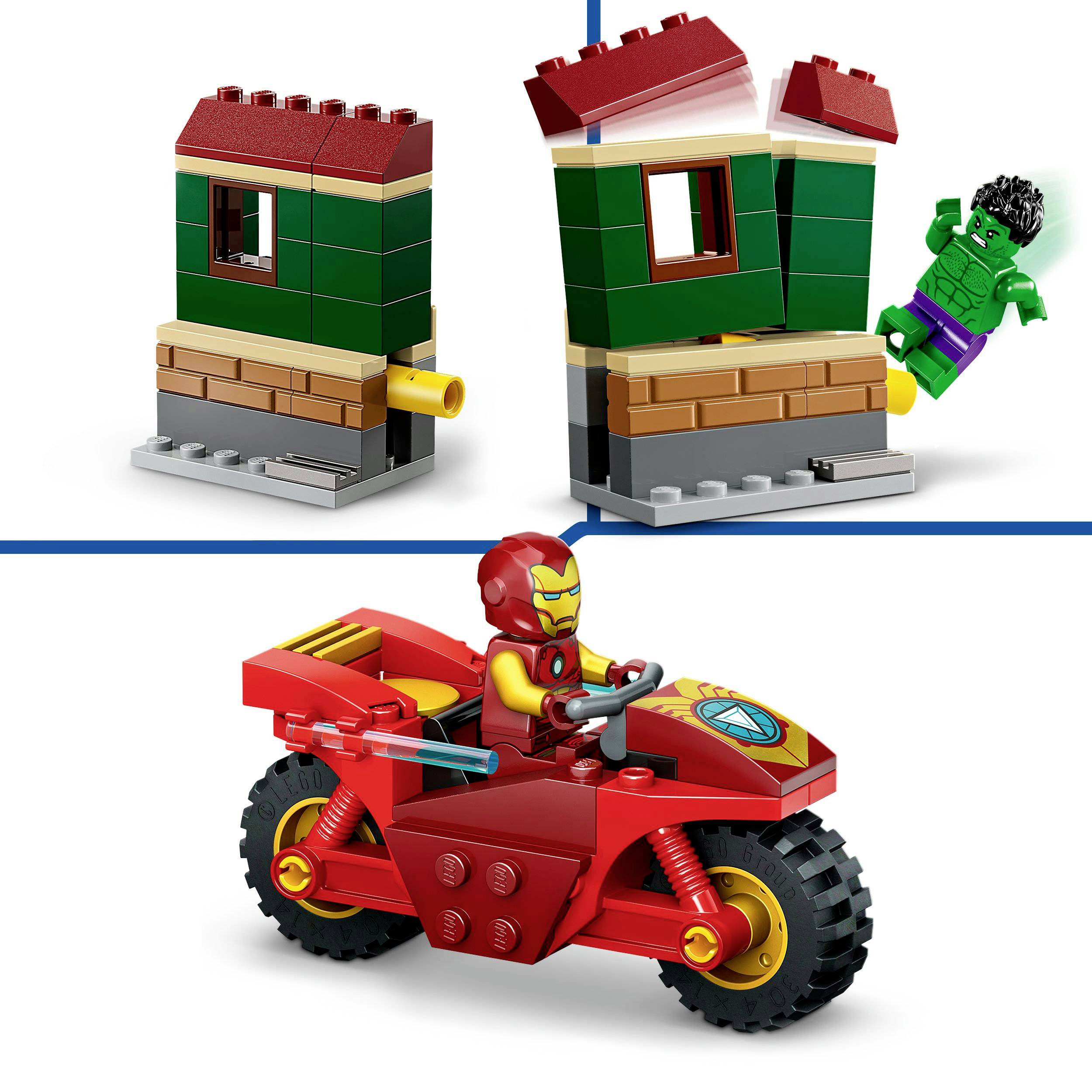 76287 LEGO® MARVEL SUPER HEROES Iron Man mit Bike und der Hulk