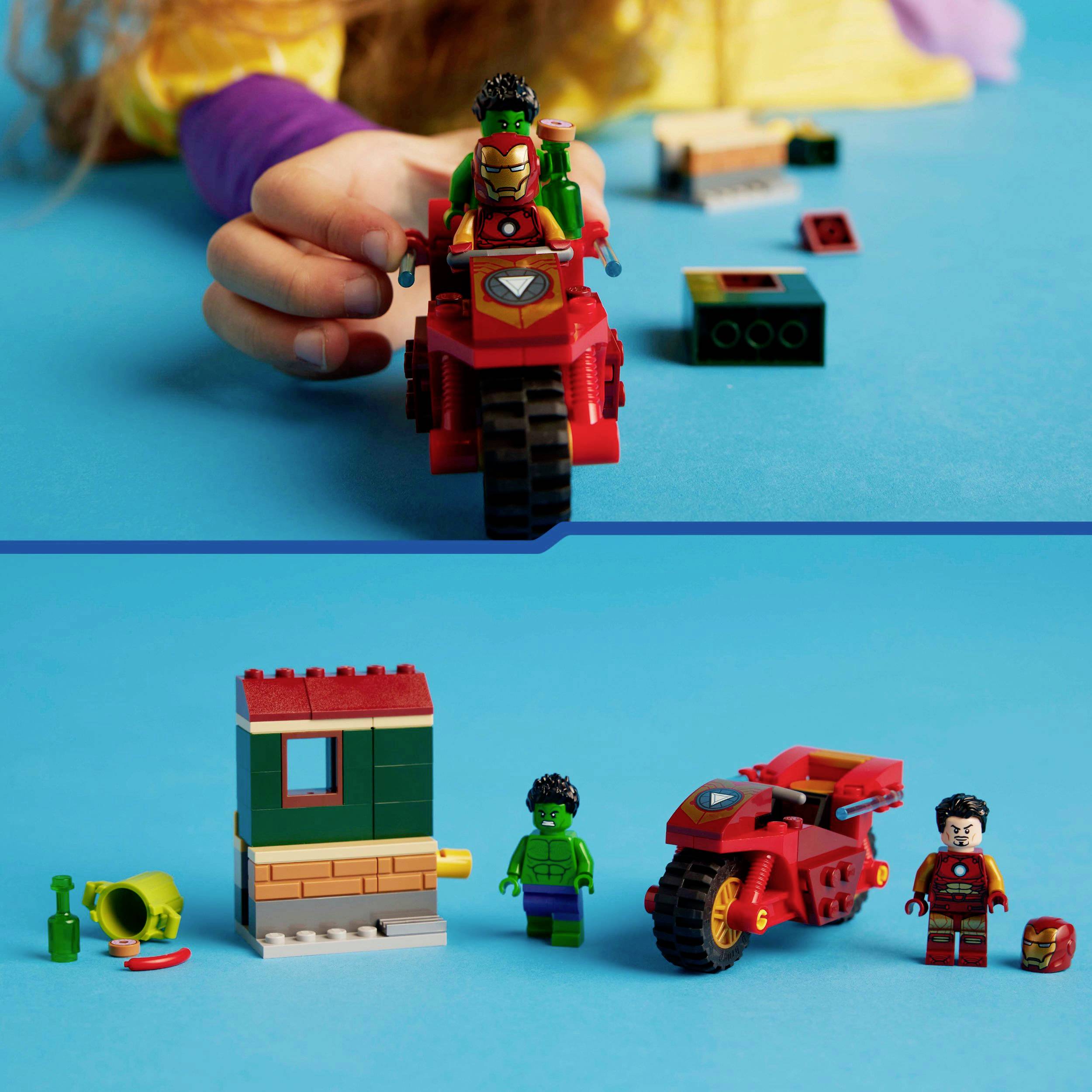 76287 LEGO® MARVEL SUPER HEROES Iron Man mit Bike und der Hulk