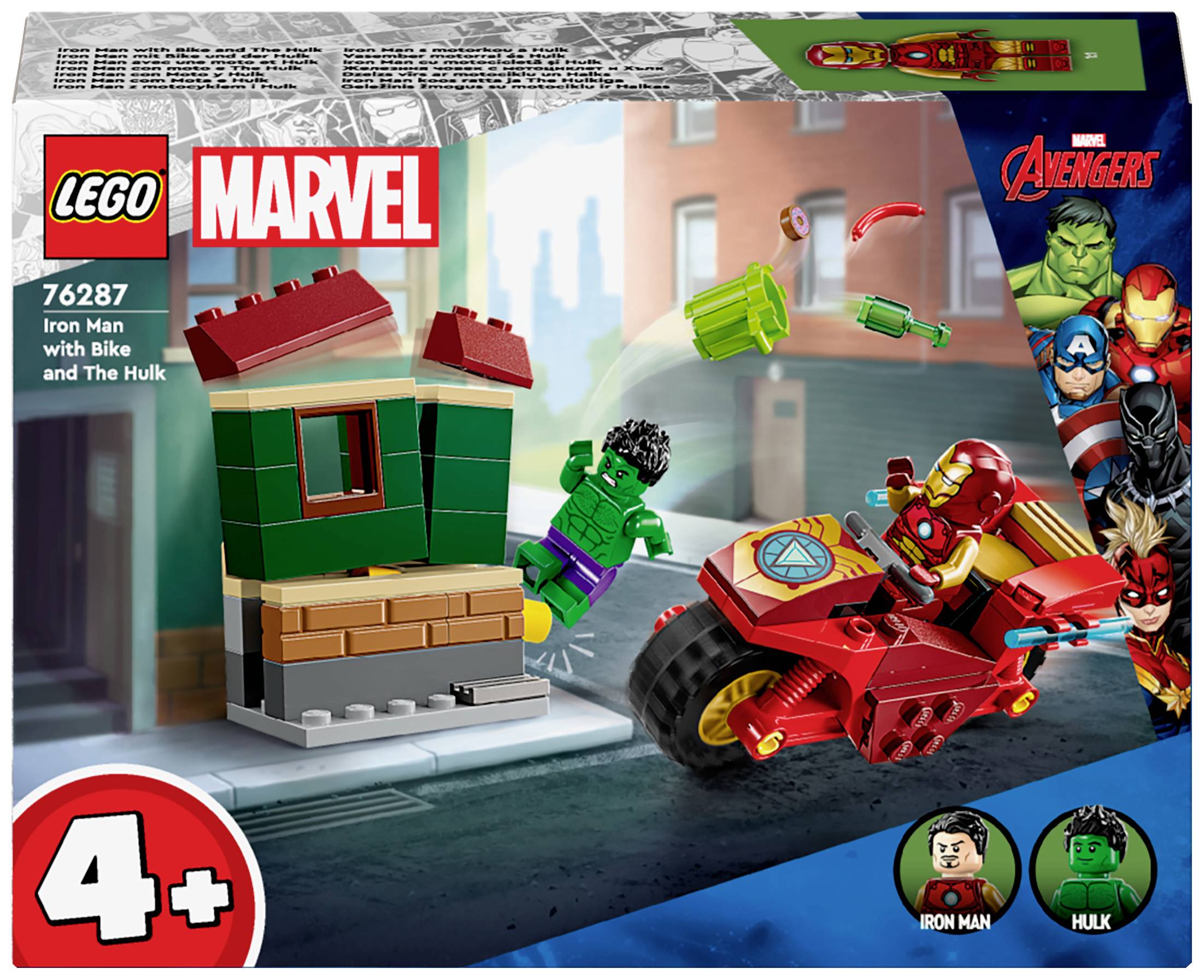 76287 LEGO® MARVEL SUPER HEROES Iron Man mit Bike und der Hulk