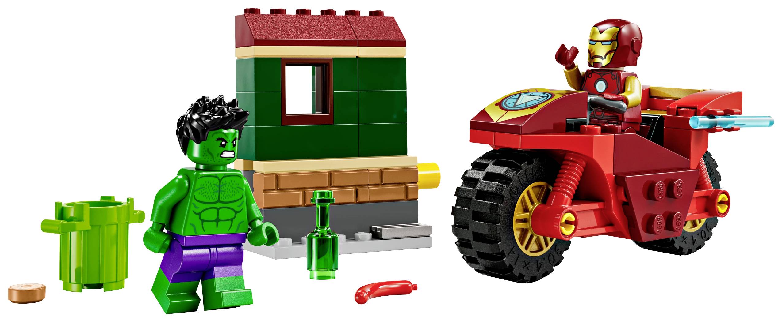 76287 LEGO® MARVEL SUPER HEROES Iron Man mit Bike und der Hulk