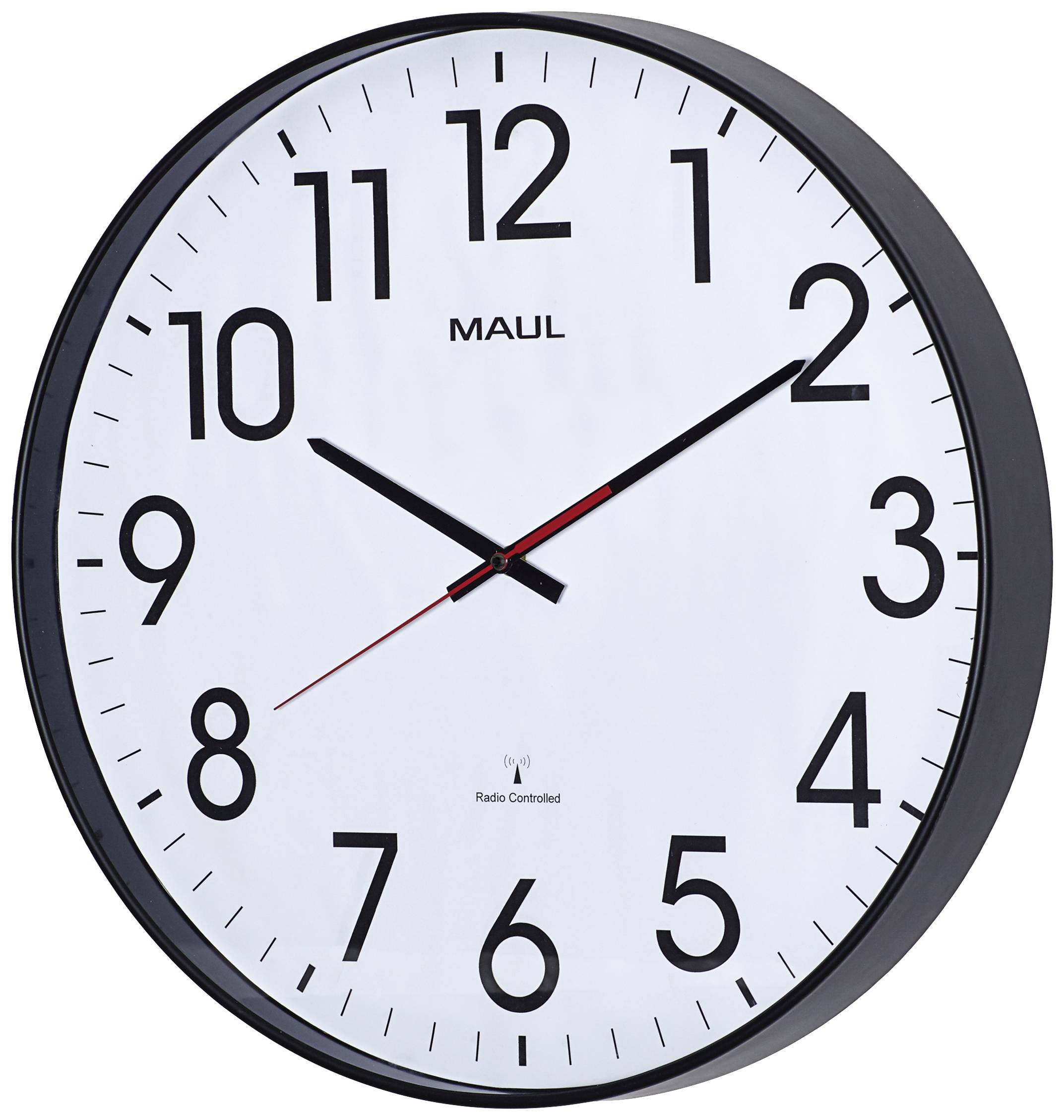 Maul 9054890 Funk Wanduhr 477mm x 54mm Schwarz