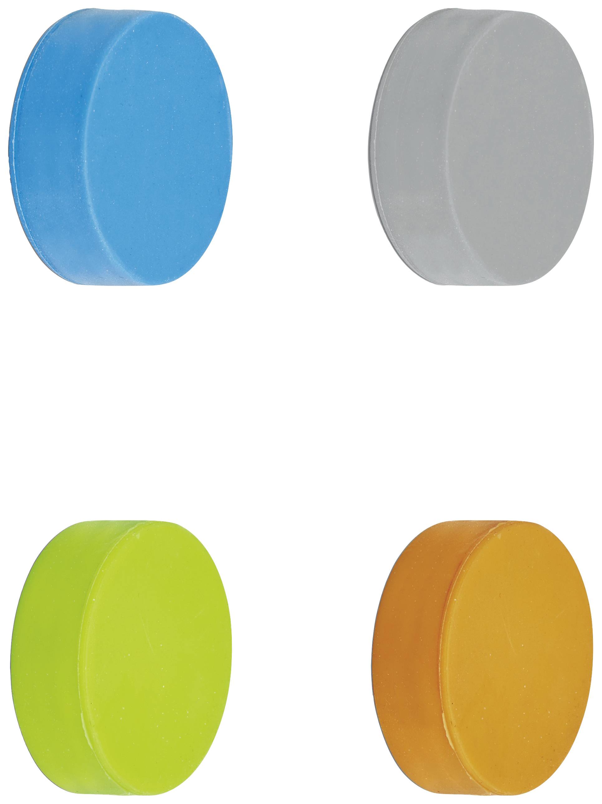 Maul Magnet (Ø x H) 32.6mm x 9.8mm farbig sortiert 4 St. 6161299