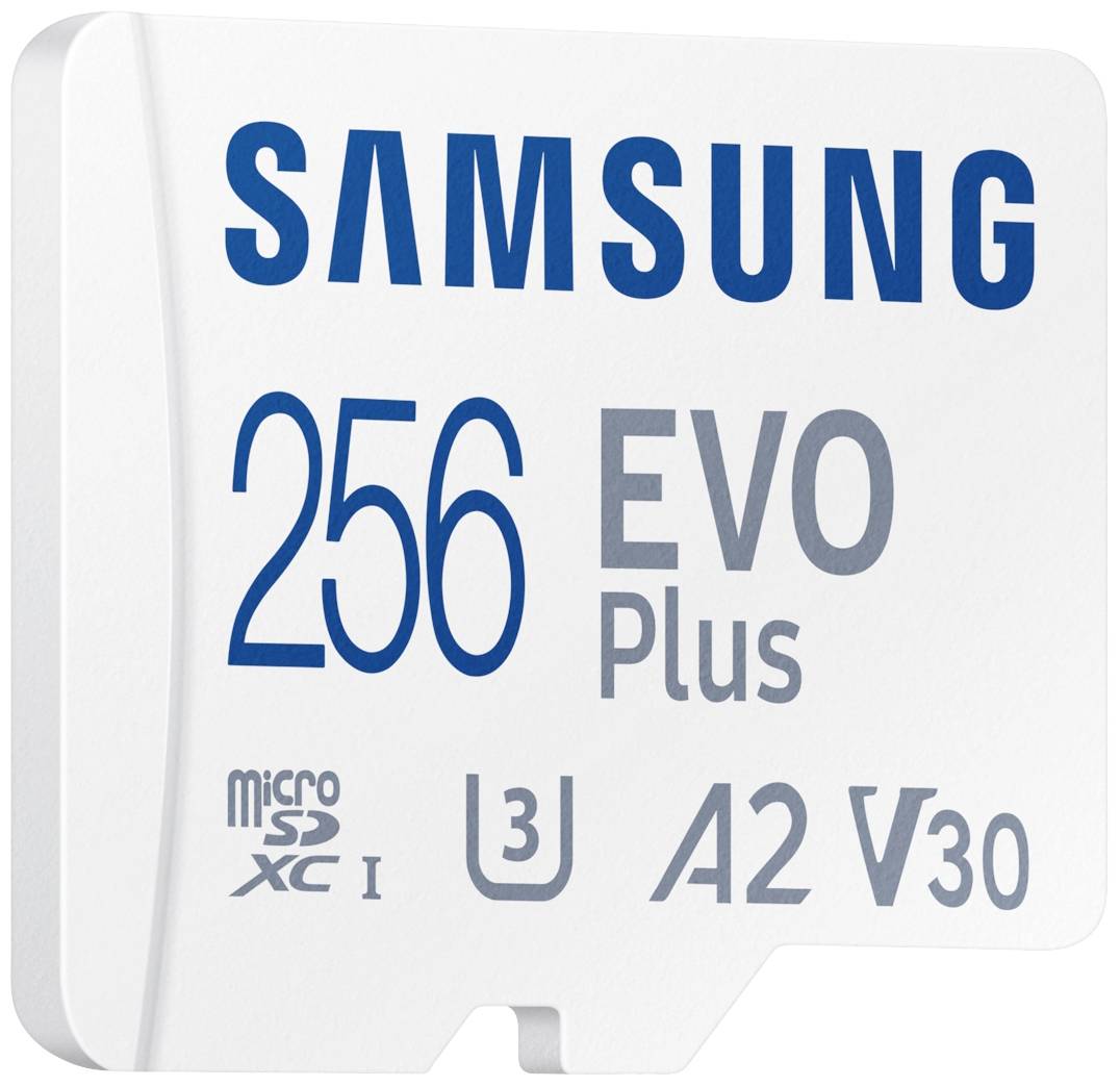 Samsung EVO Plus microSD-Karte Retail 256 GB UHS-I, v30 Video Speed Class, A2 Application Performance Class inkl. SD-Adapter