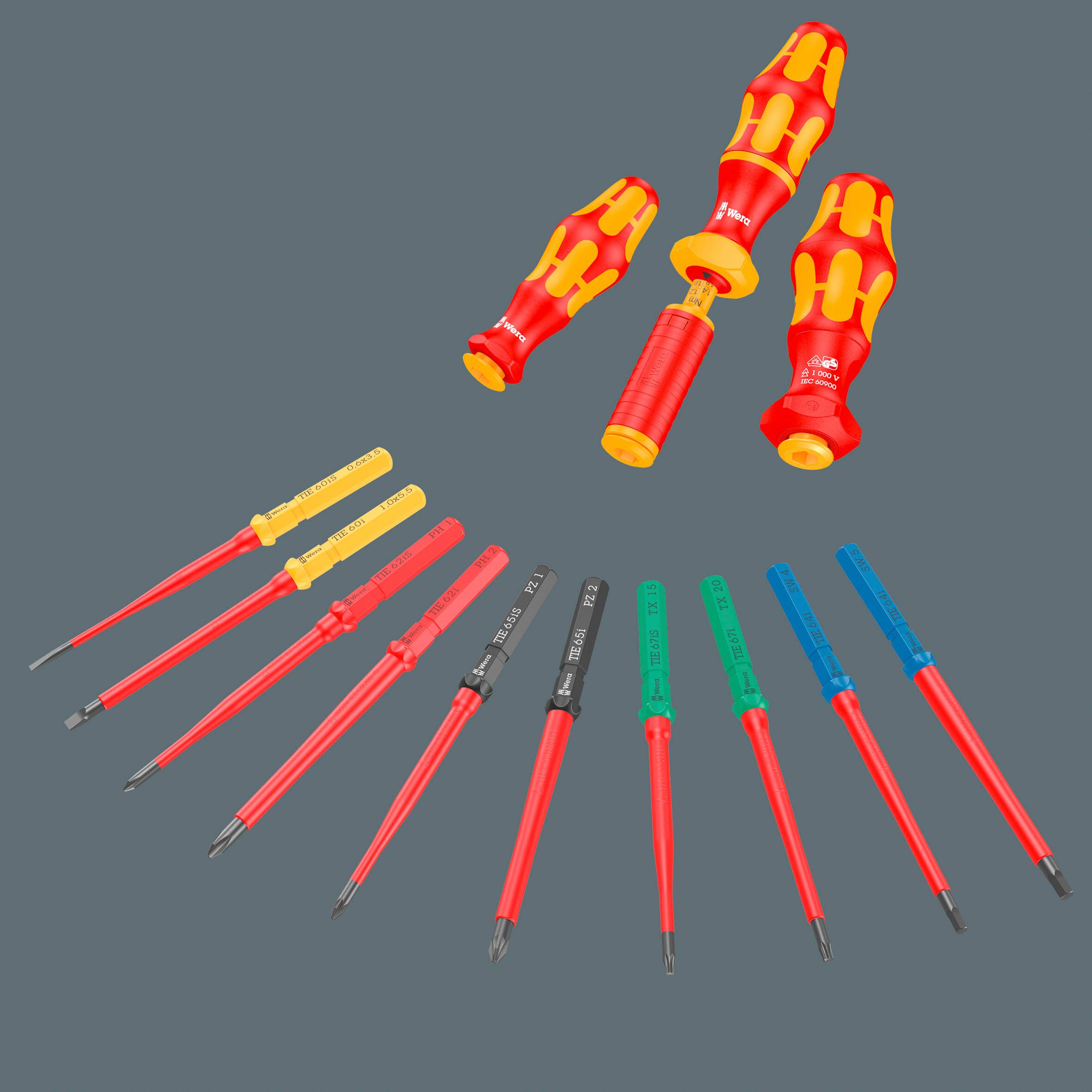 Wera Kraftform Kompakt VDE 60 i 1,0 x 5,5 x 157mm TIE Elektriker Schlitz Wechselklinge 5.5mm