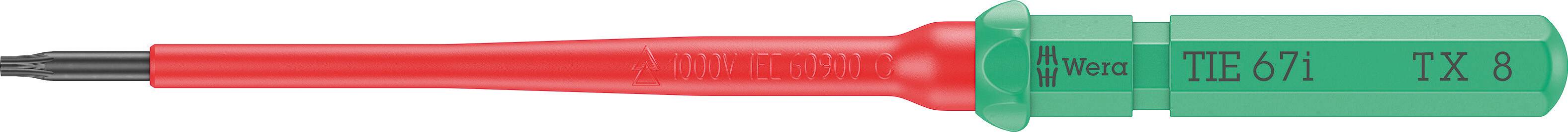 Wera Kraftform Kompakt VDE 67 i TX 8 x 157 mm TIE Elektriker TORX Wechselklinge TX 8