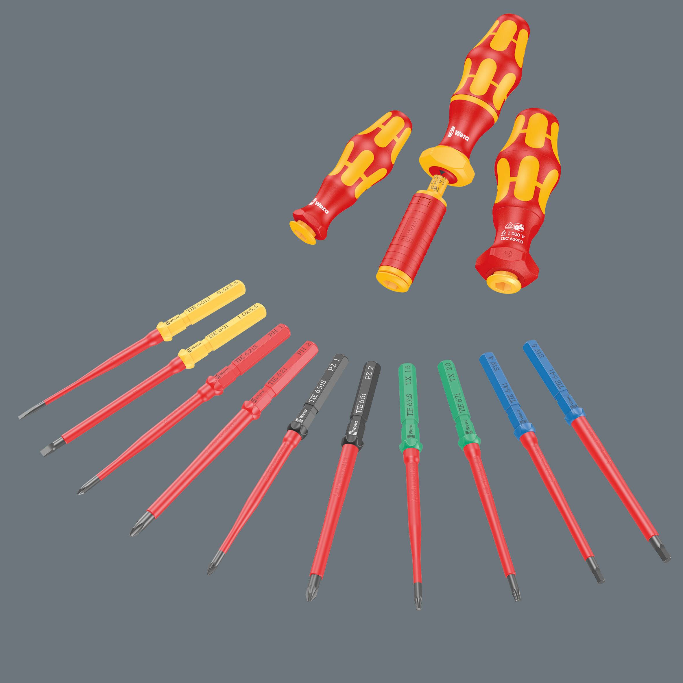 Wera Kraftform Kompakt VDE 62 i PH/S # 1 x 157mm TIE Elektriker Plus/Minus Wechselklinge 1mm