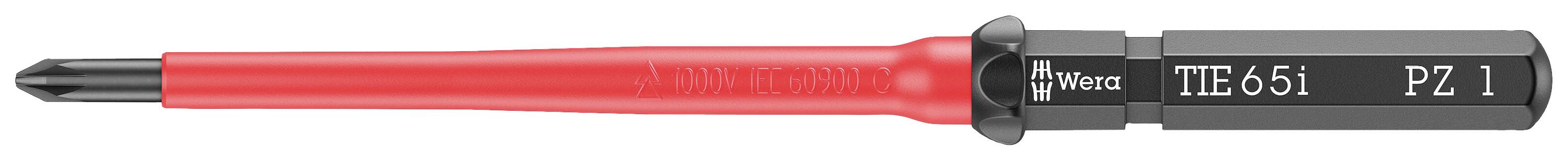 Wera Kraftform Kompakt VDE 65 i PZ 1 x 157mm TIE Elektriker Pozidriv Wechselklinge PZ 1