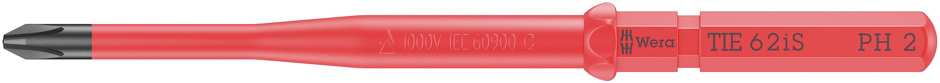 Wera Kraftform Kompakt VDE 62 iS PH 2 x 157 mm TIE SB Elektriker Kreuz Wechselklinge PH 1