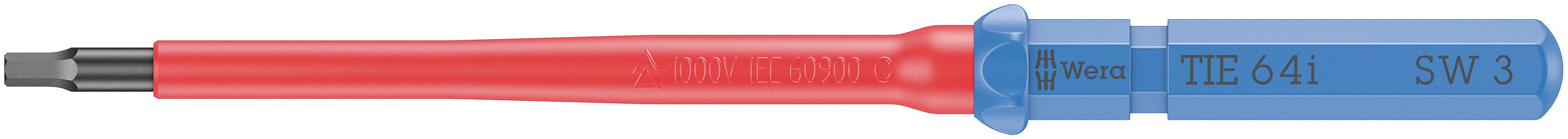 Wera Kraftform Kompakt VDE 64 i 3,0 x 157mm TIE SB Elektriker Innen-Sechskant Wechselklinge 3.0mm
