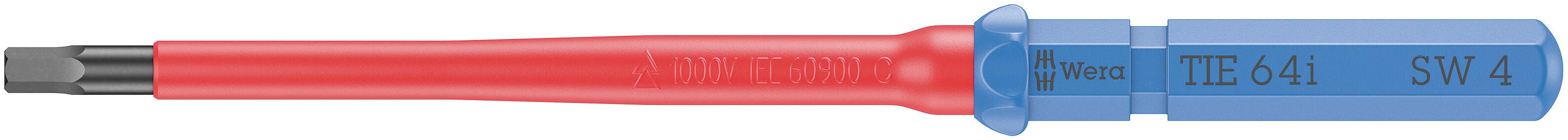 Wera Kraftform Kompakt VDE 64 i 4,0 x 157mm TIE SB Elektriker Innen-Sechskant Wechselklinge 4.0mm