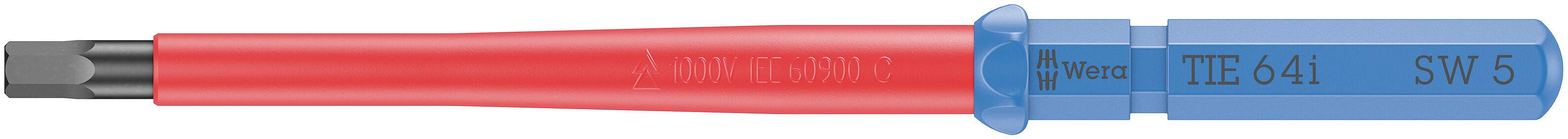 Wera Kraftform Kompakt VDE 64 i 5,0 x 157mm TIE SB Elektriker Innen-Sechskant Wechselklinge 5.0mm
