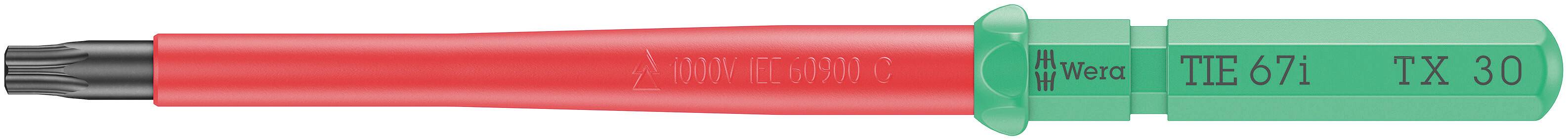 Wera Kraftform Kompakt VDE 67 i TX 30 x 157 mm TIE SB Elektriker TORX Wechselklinge TX 30