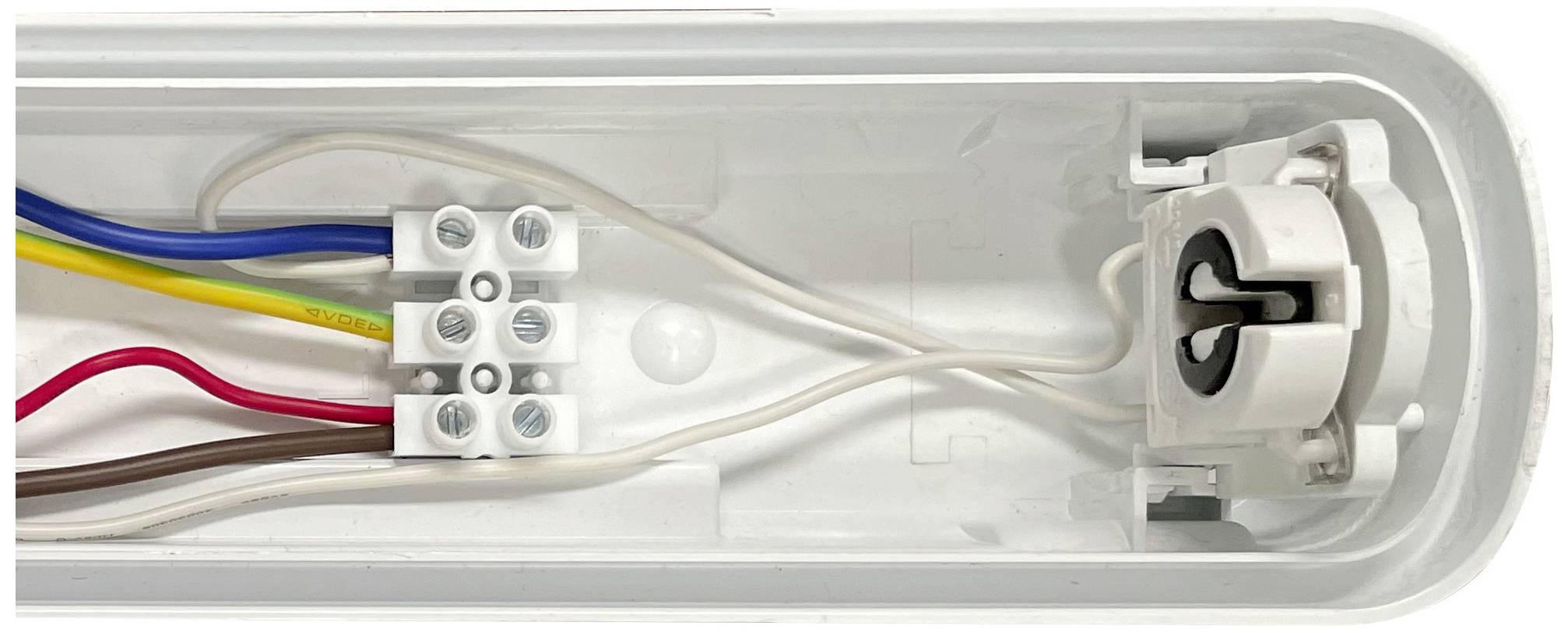 Sygonix LED-Feuchtraum-Wannenleuchte LED-Röhre T8 9W Neutralweiß Grau