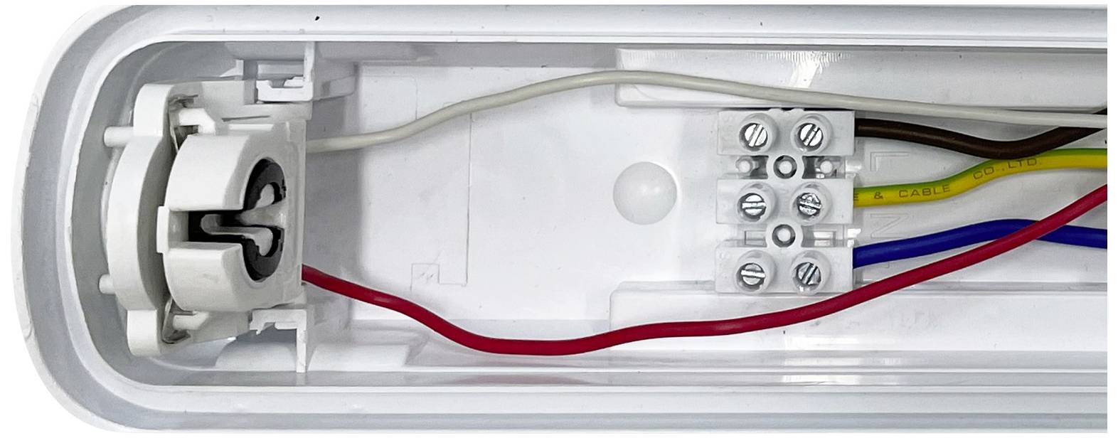 Sygonix LED-Feuchtraum-Wannenleuchte LED-Röhre T8 9W Neutralweiß Grau