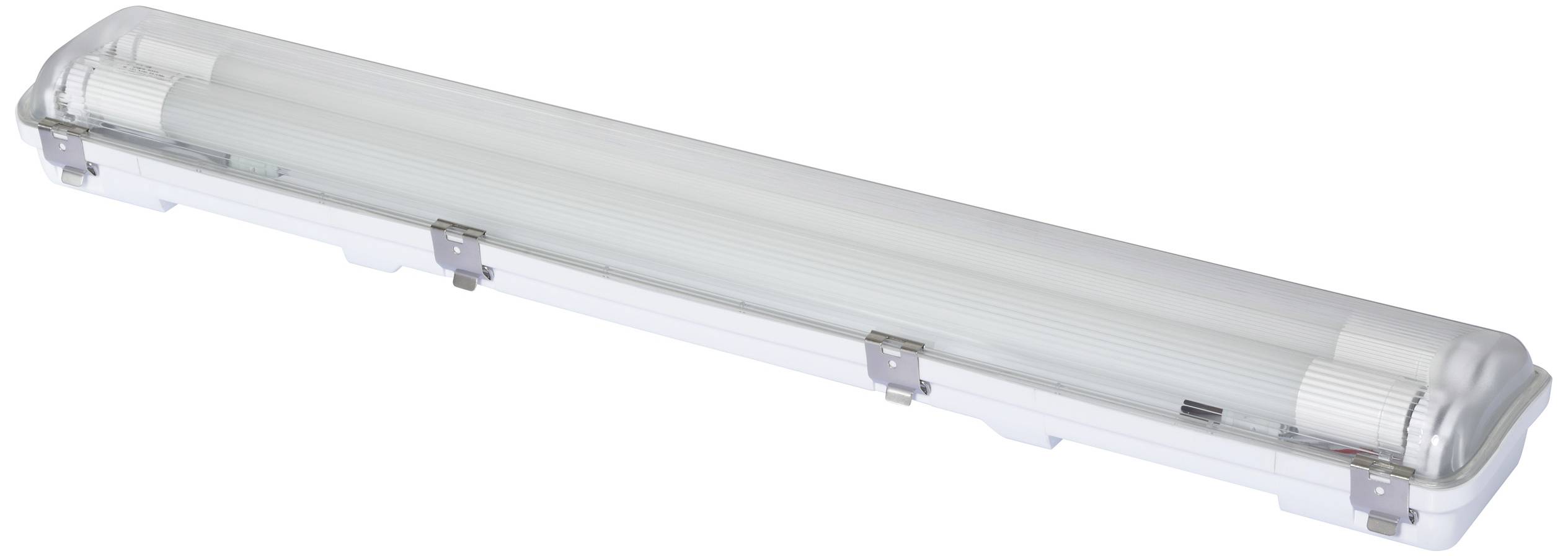 Sygonix LED-Feuchtraum-Wannenleuchte LED-Röhre T8 18W Neutralweiß Grau