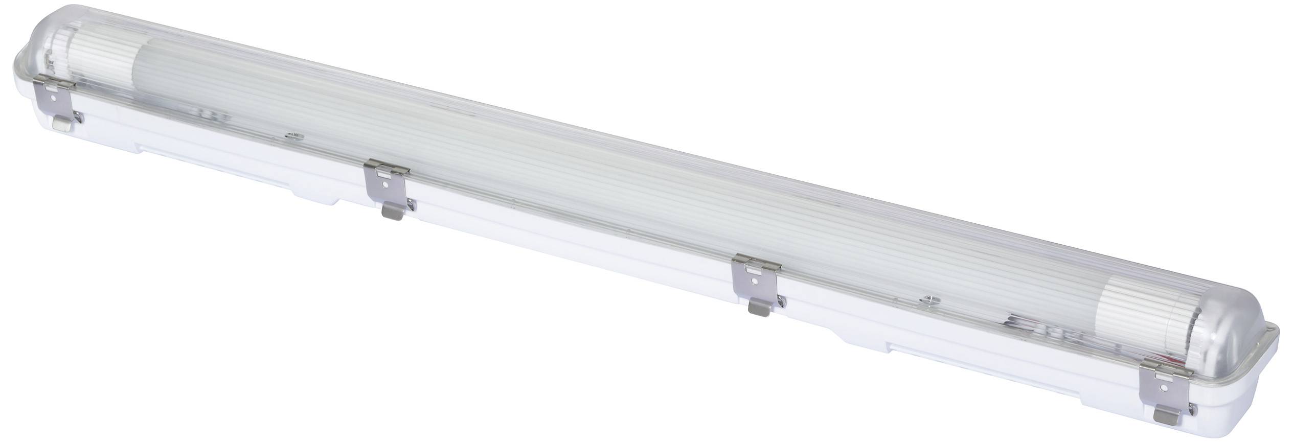 Sygonix LED-Feuchtraum-Wannenleuchte LED-Röhre T8 18W Neutralweiß Grau (matt)